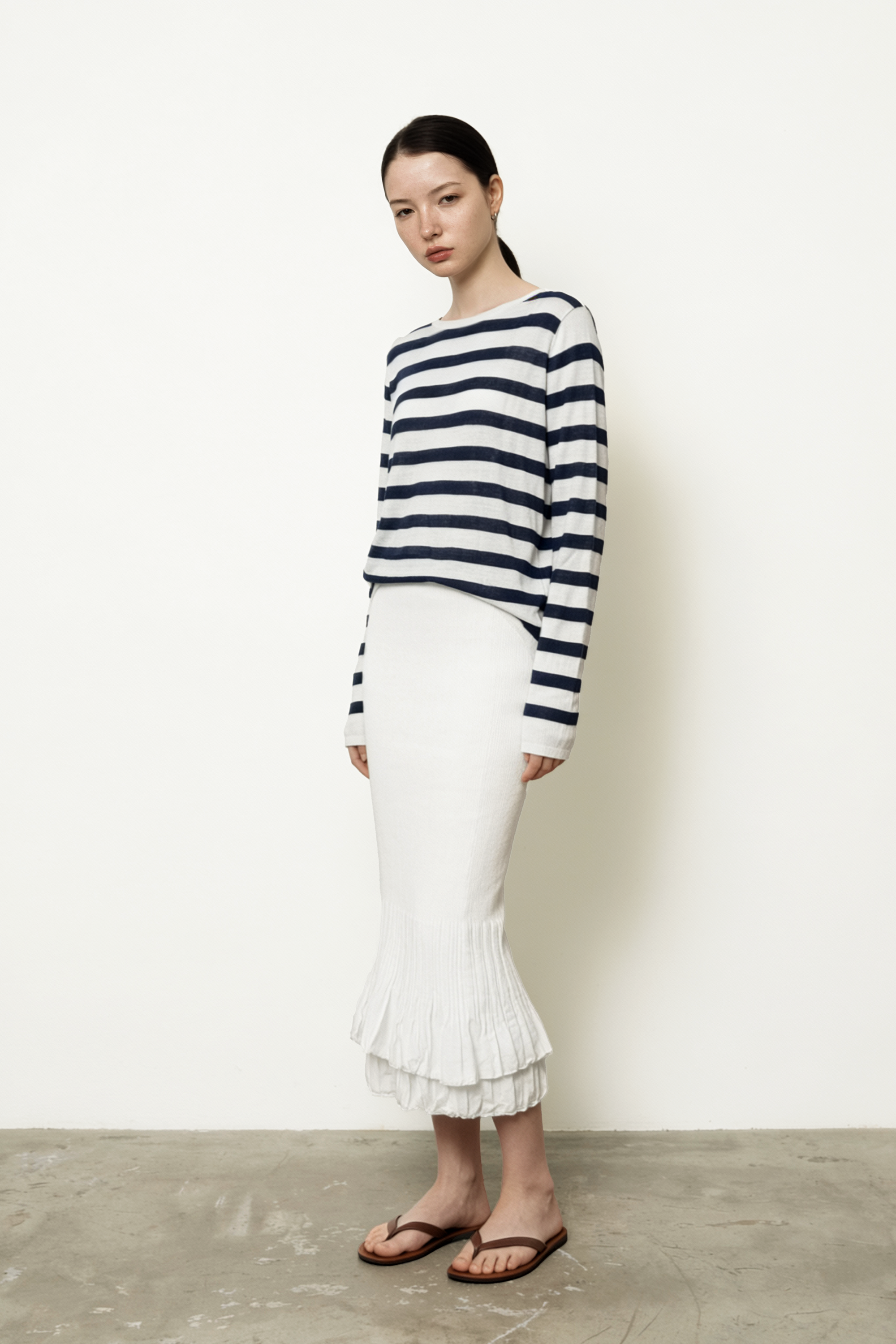 EDITH oversized merino wool pullover (Navy)