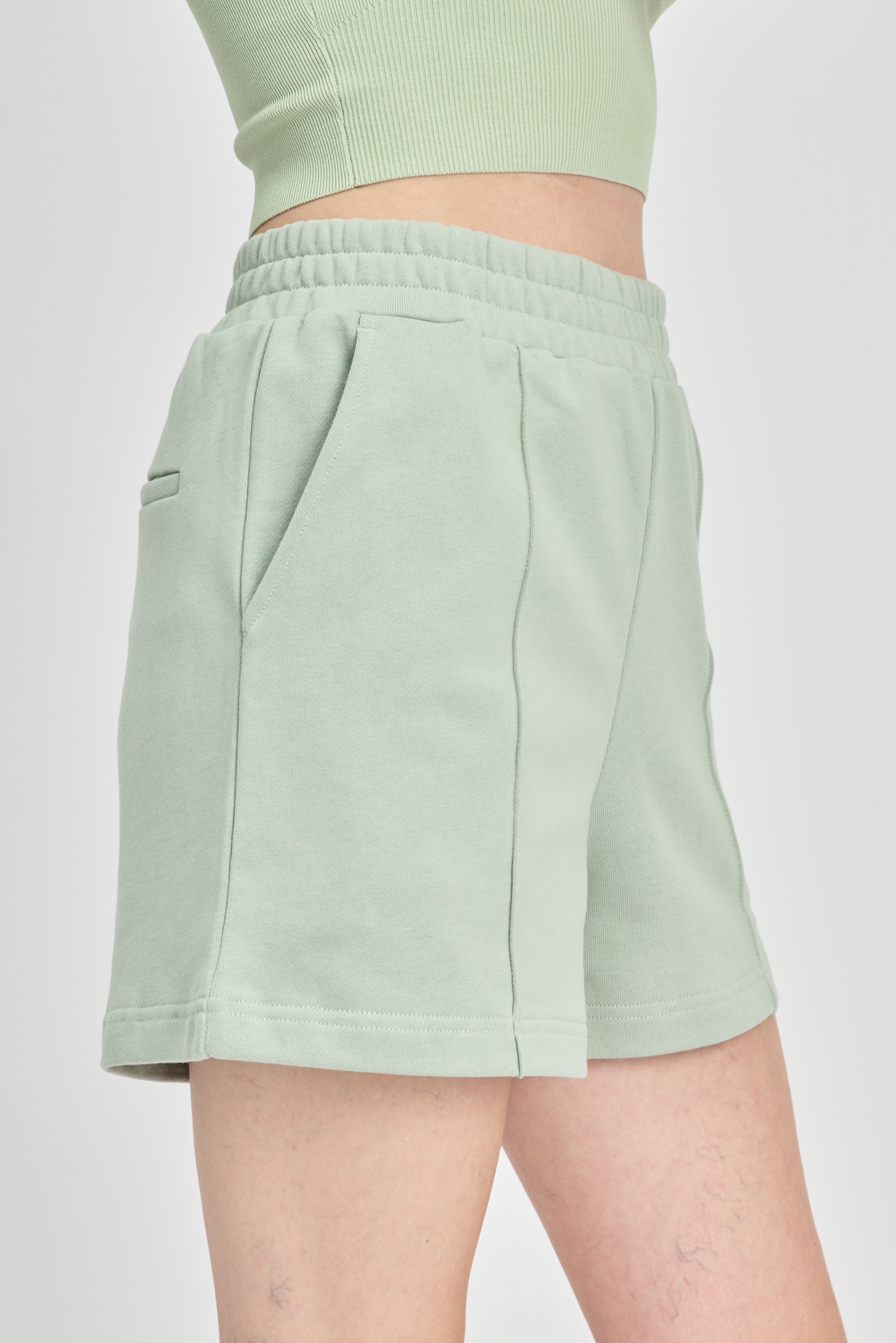 VENICE cotton shorts (Light green)