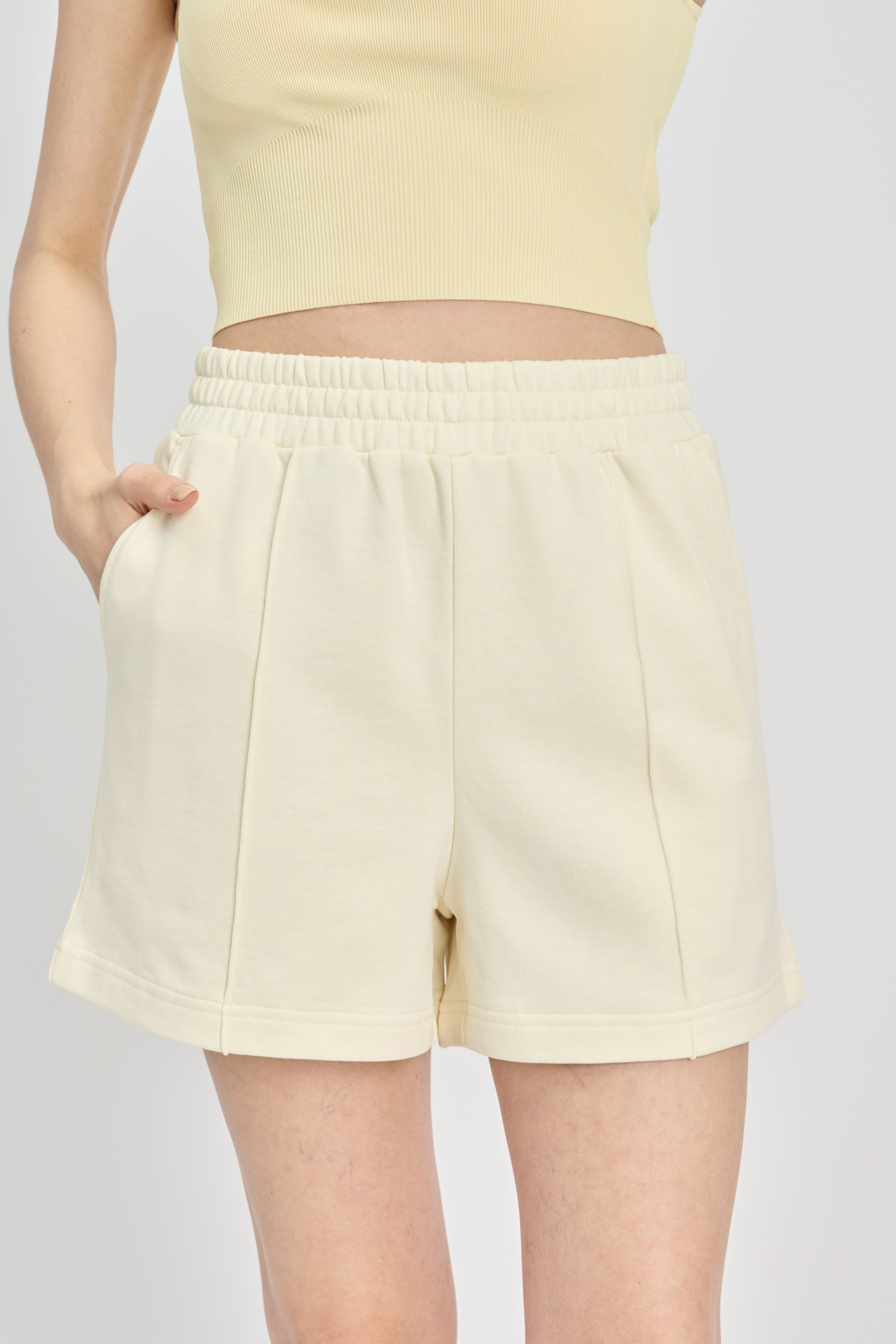 VENICE cotton shorts (Light yellow)