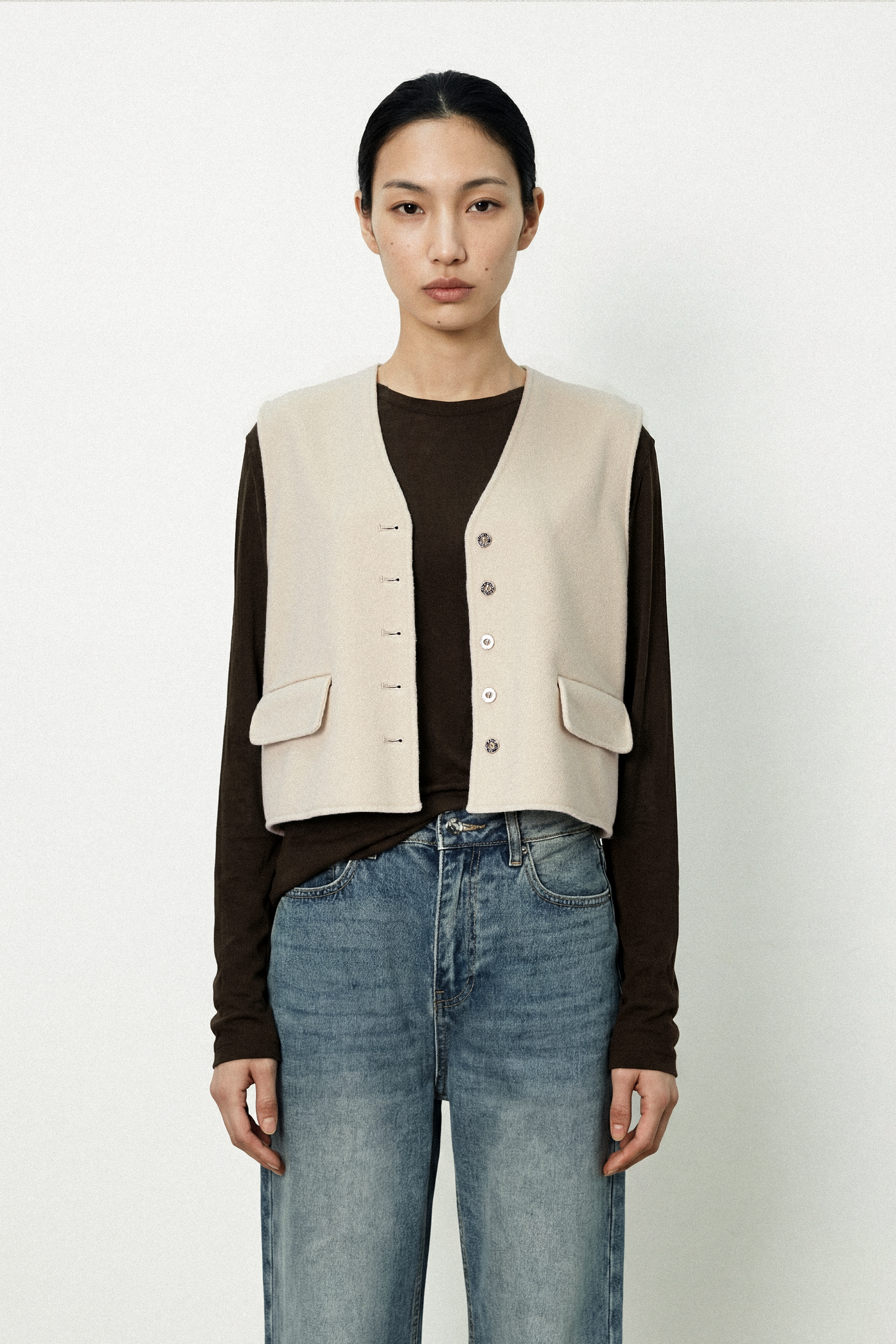 LULU 2.0 超細羊毛馬甲(米色)