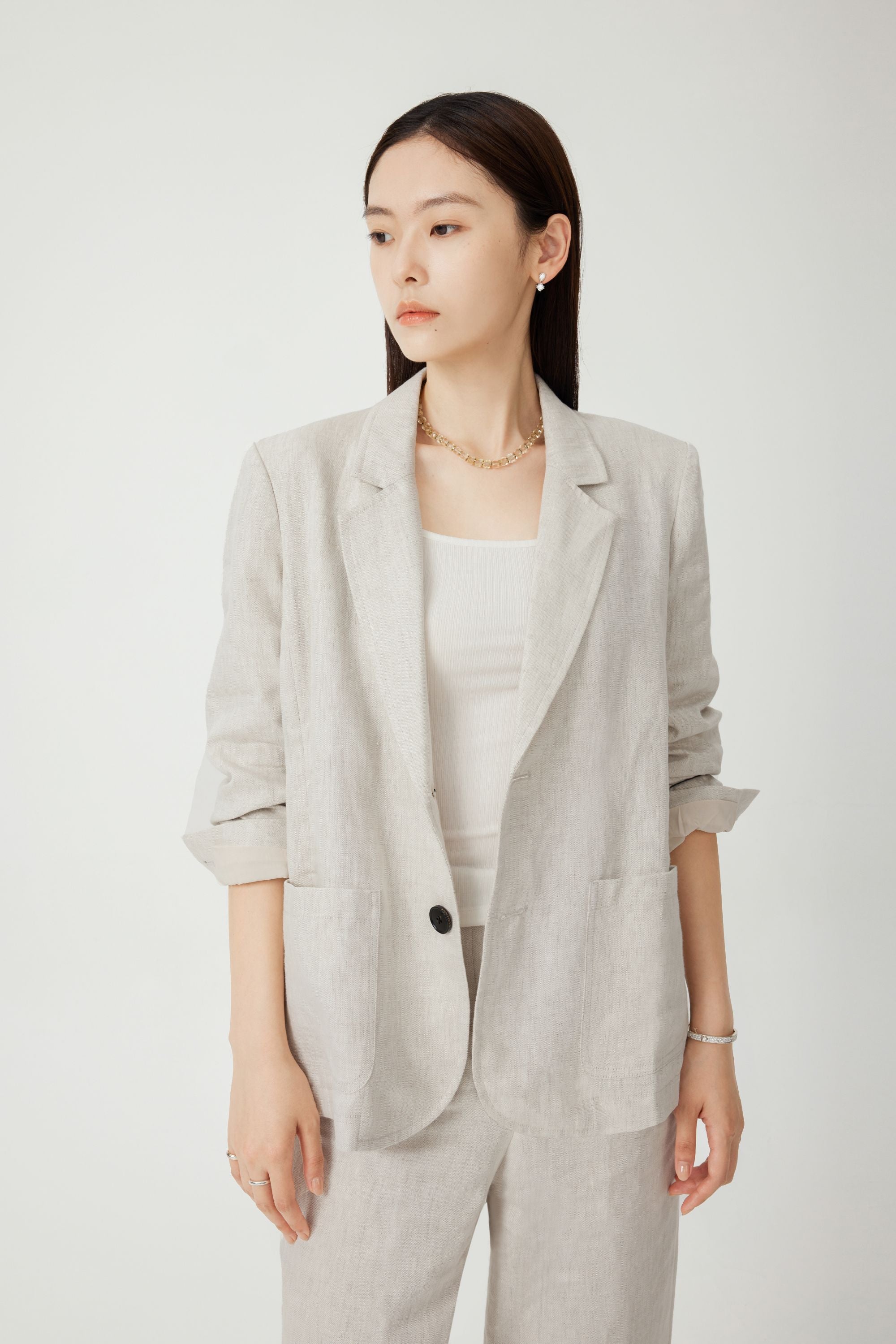 MARANT 2.0 亞麻西裝外套 (米色)