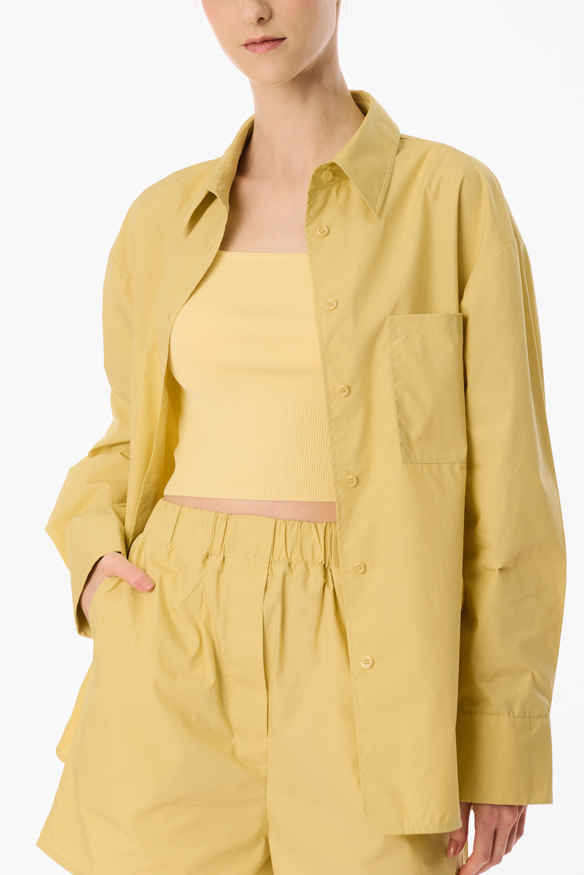 LUI oversized cotton shirt (Light yellow)