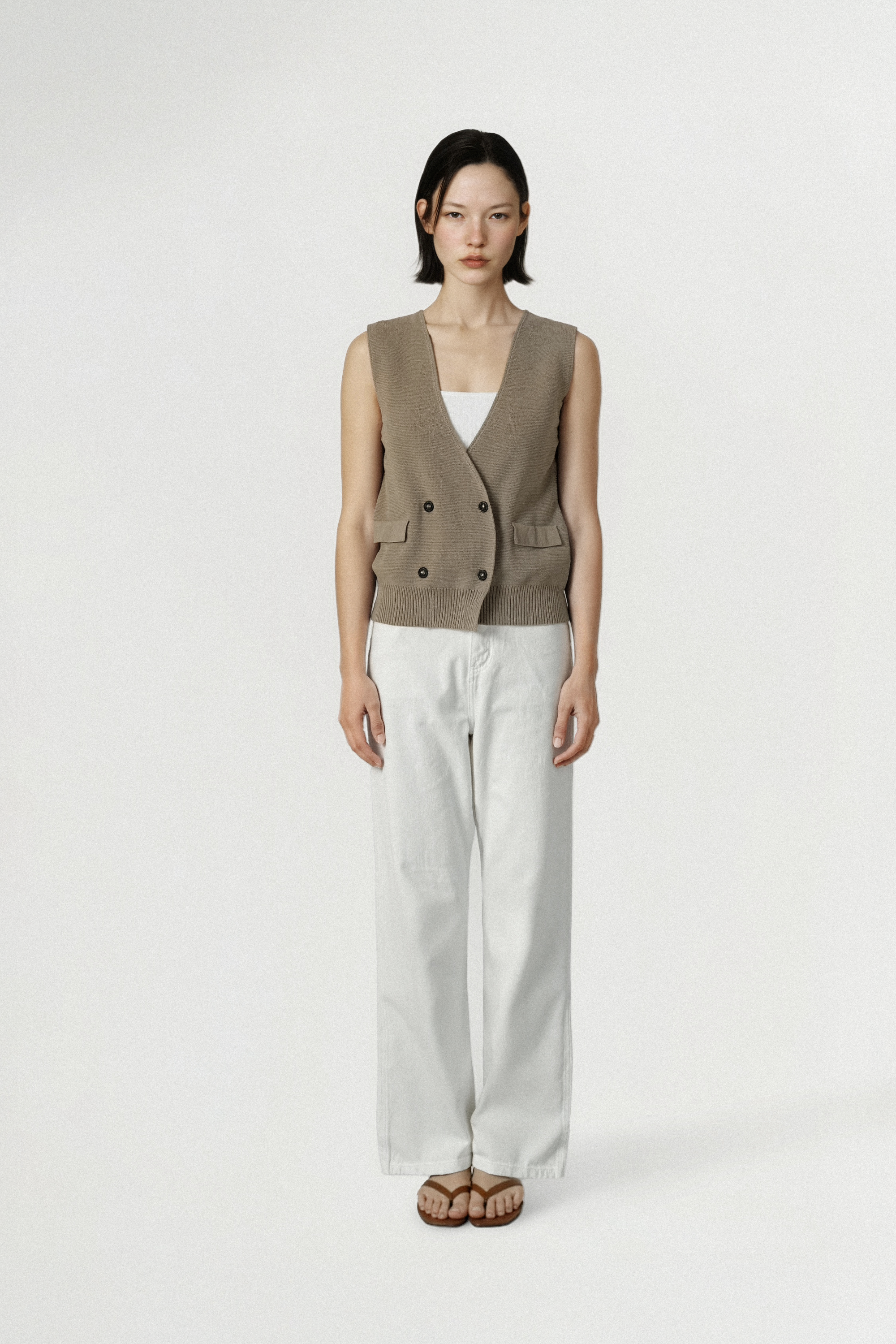 CIAO cotton gilet (Khaki)
