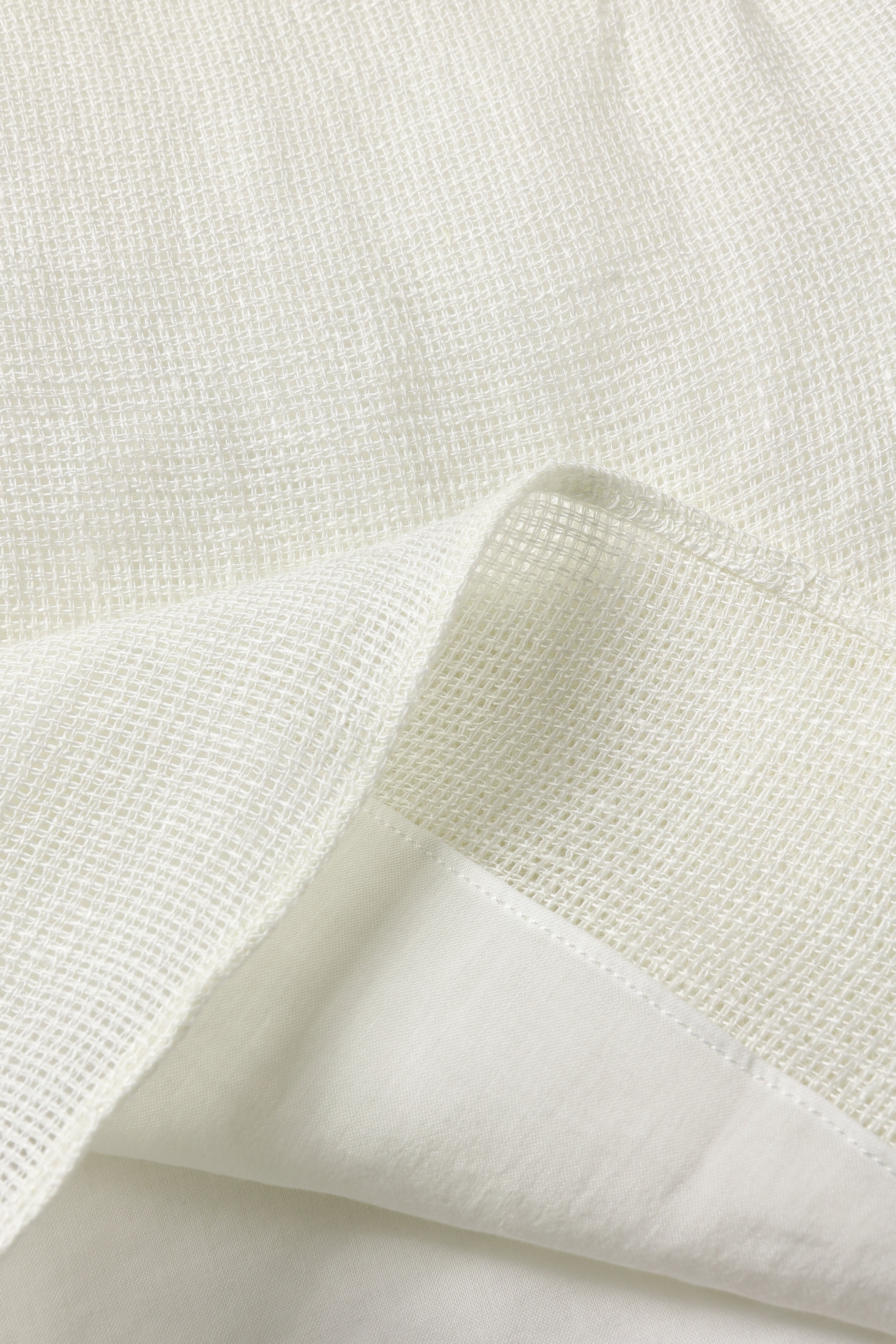 ROSA linen cropped pants (White)