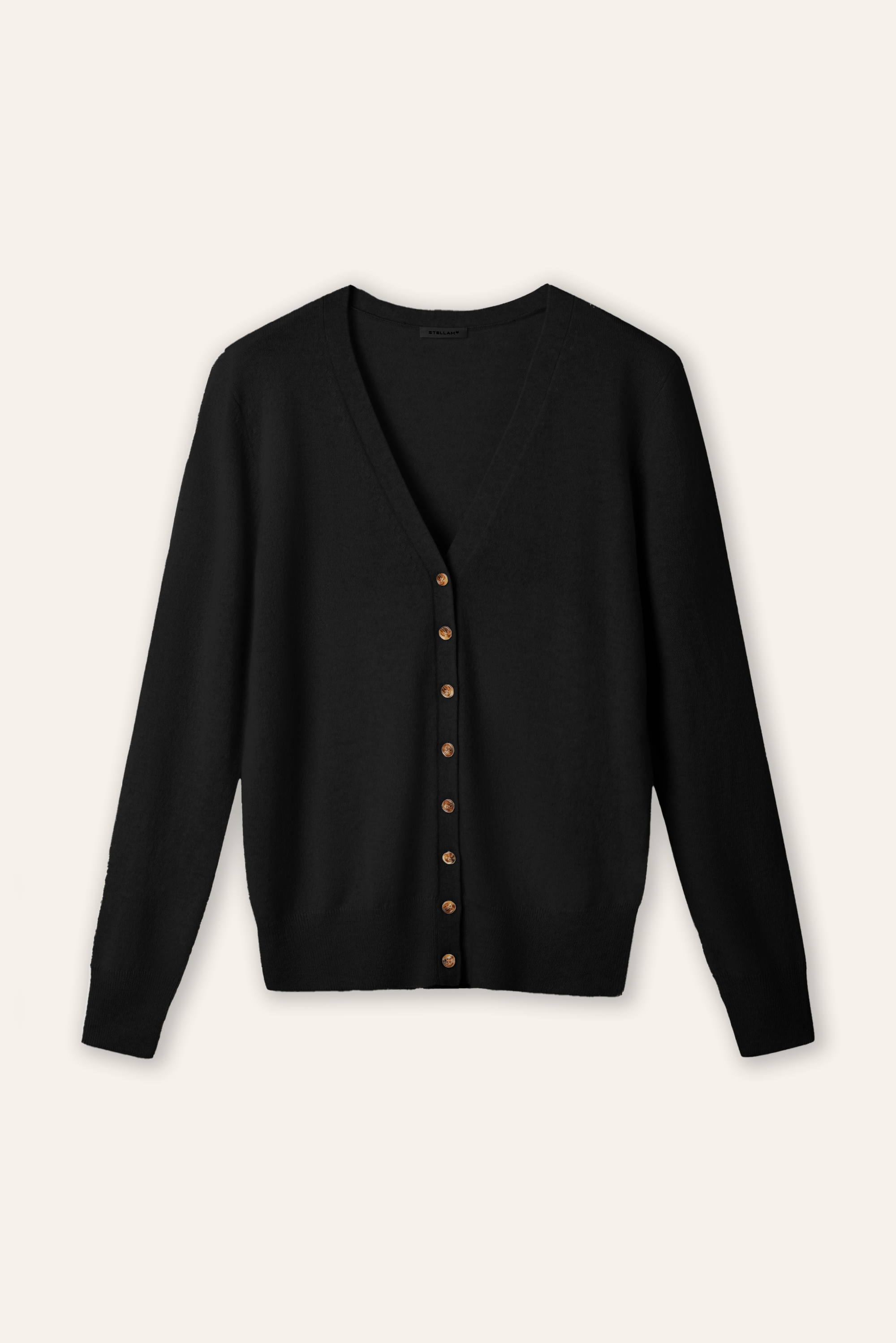 AMELIA superfine cashmere cardigan (Black)