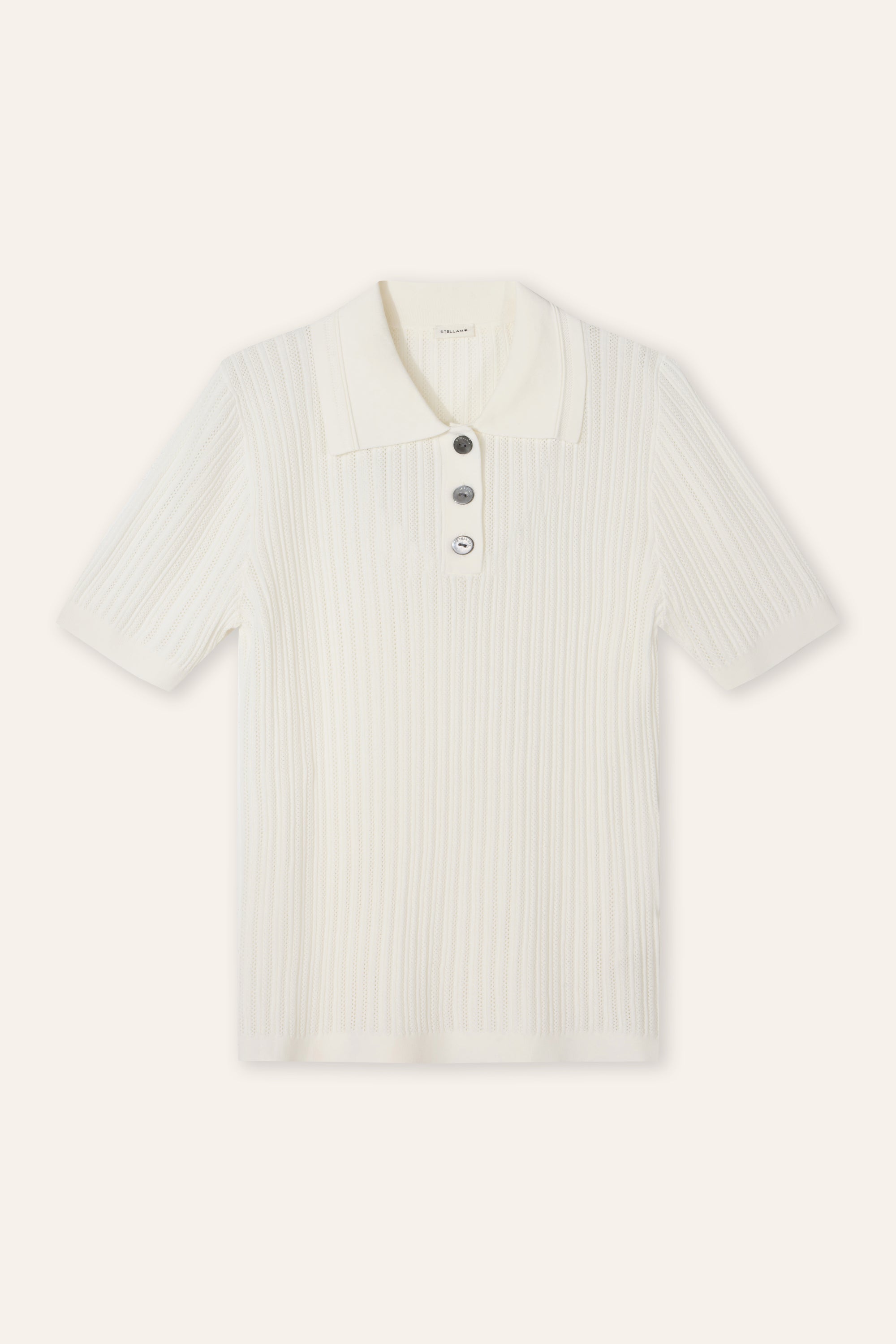 BEN 針織 Polo 上衣(白色)