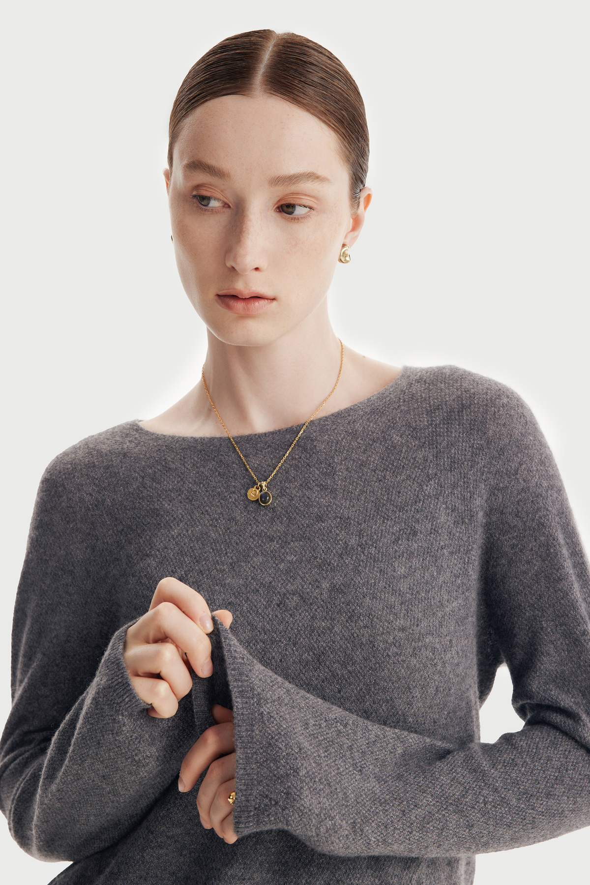CARRIA silk-cashmere seamless pullover (Grey)