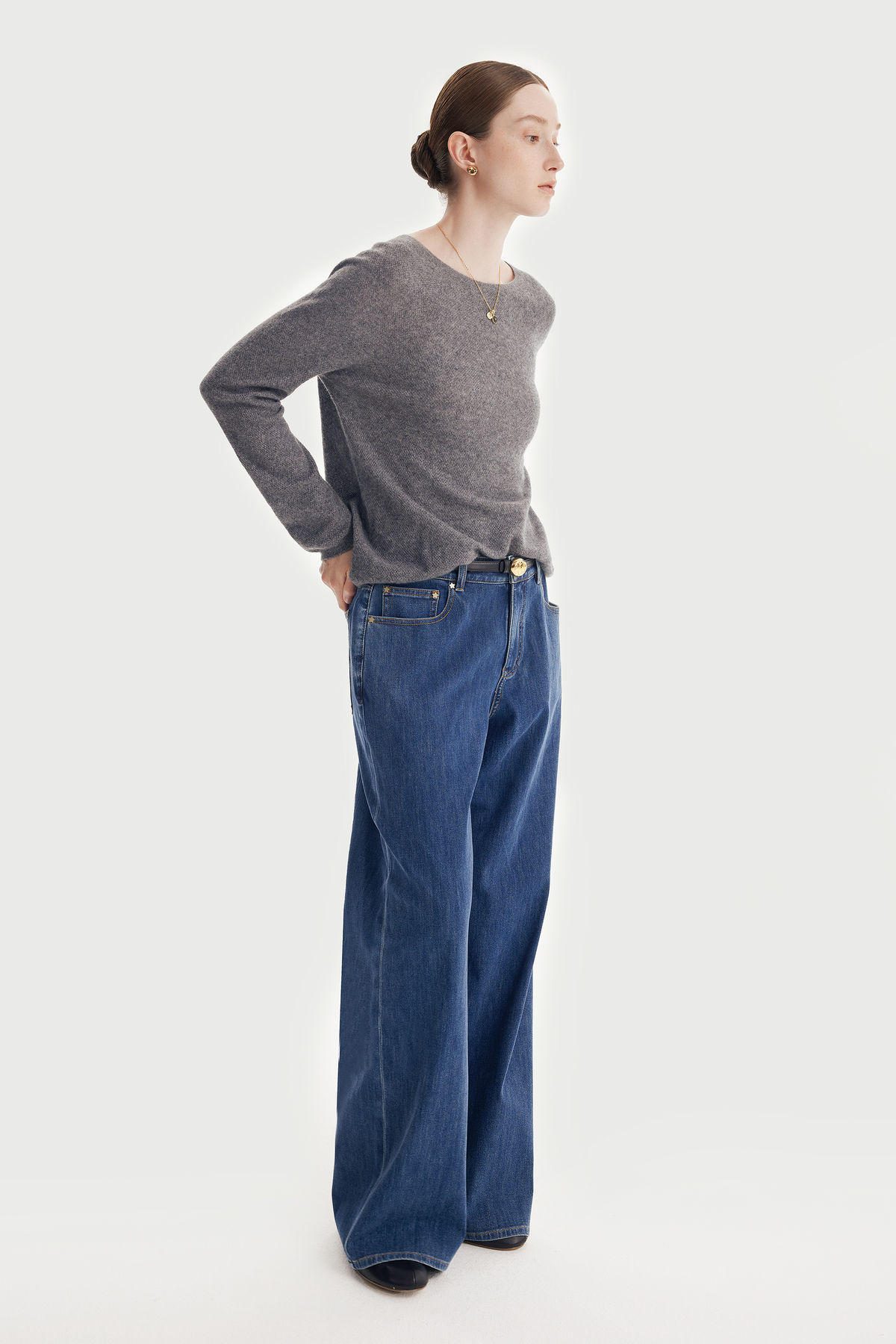 CARRIA silk-cashmere seamless pullover (Grey)