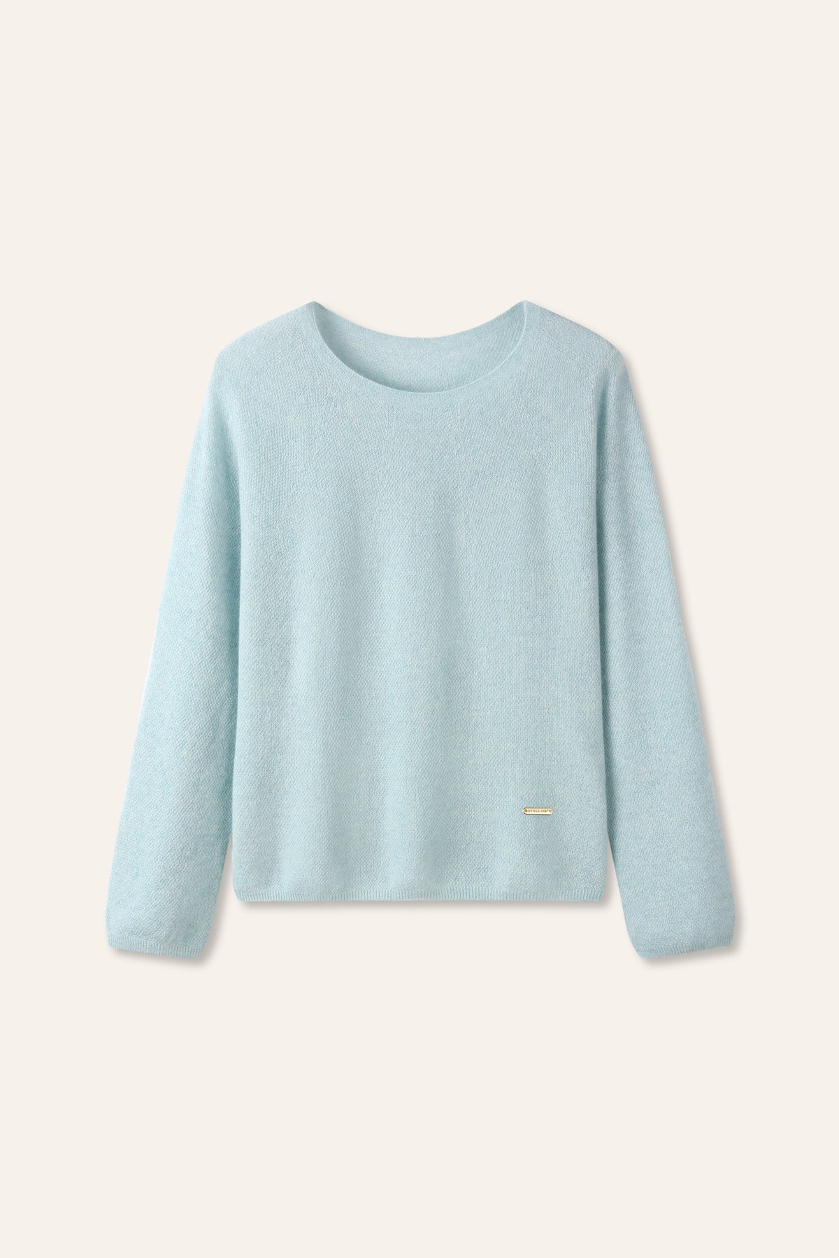 CARRIA silk-cashmere seamless pullover (Sky blue)