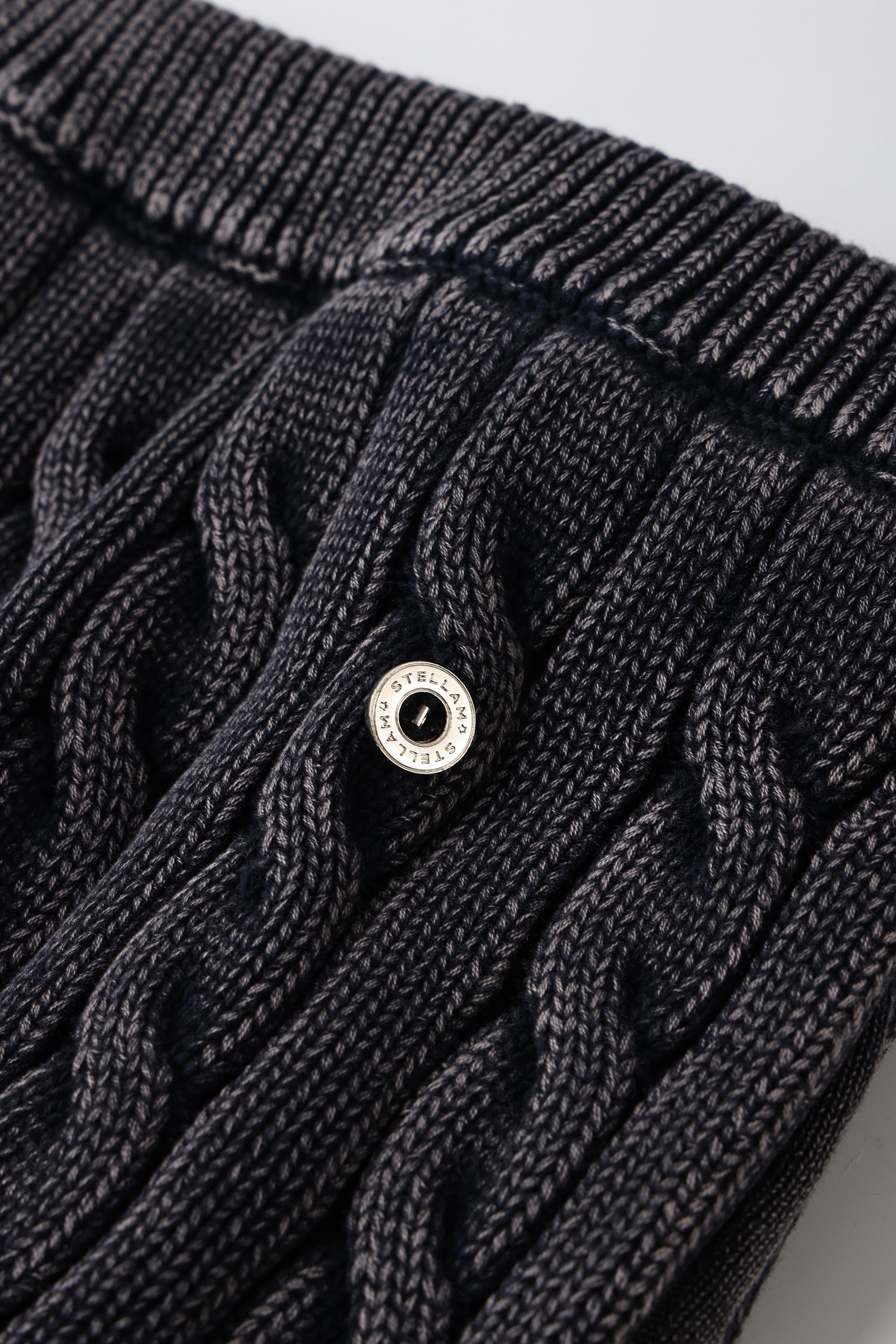 CM 2.0 cotton washed cable-knit skirt (Navy)