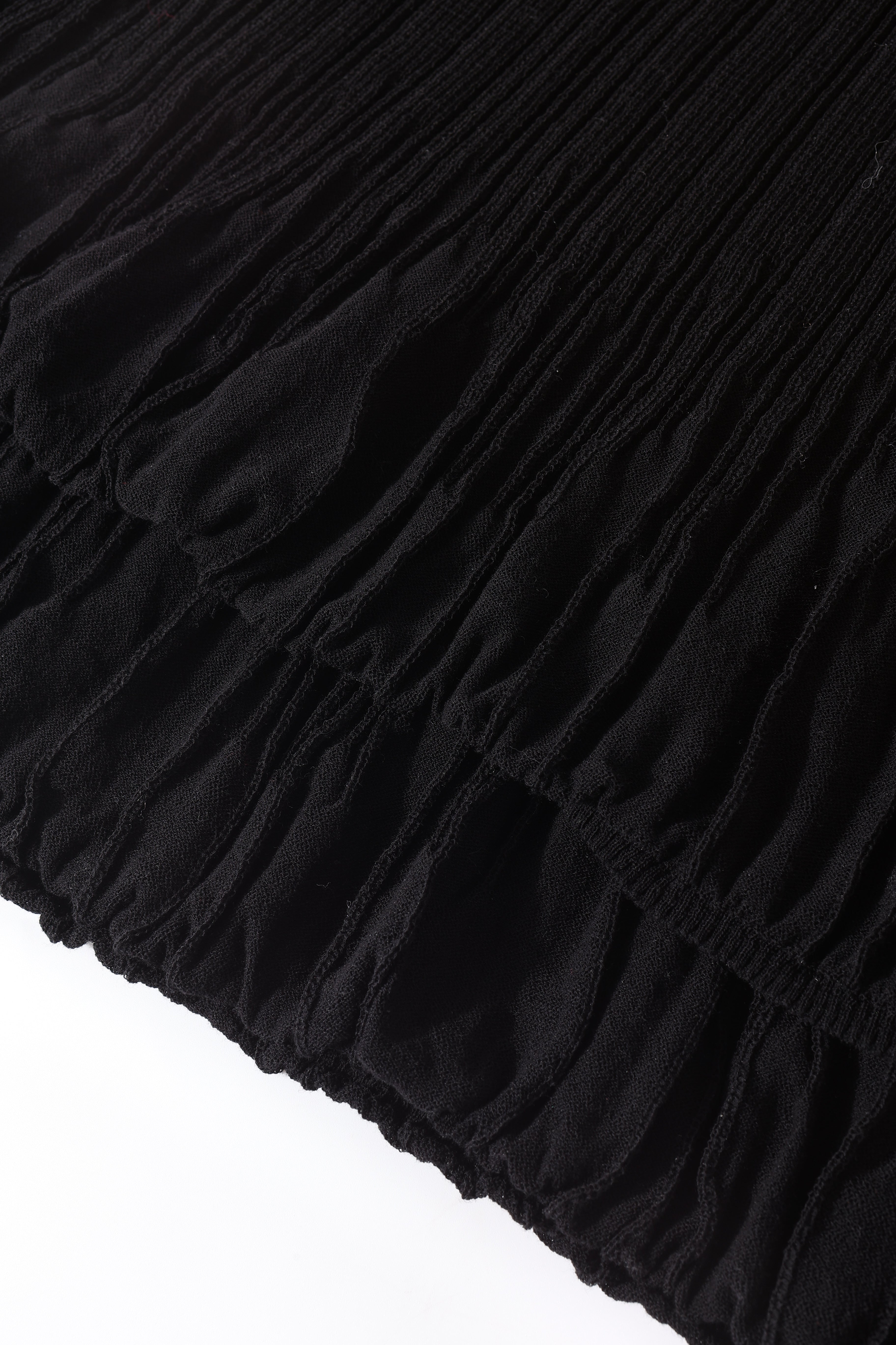 DOUBLE-LAYER midi skirt (Black)