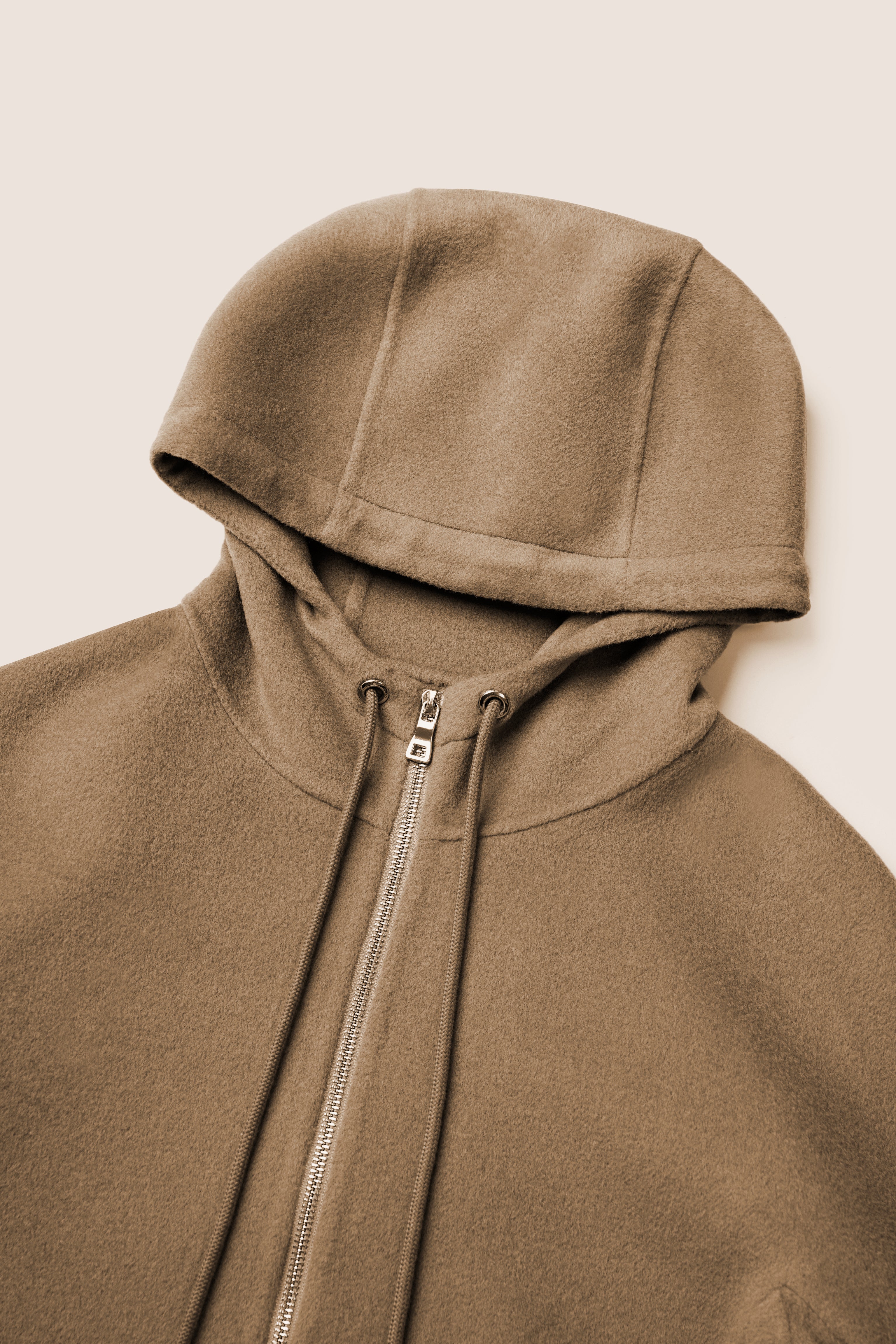 CAMIE 2.0 wool-blended zip jacket (Camel)