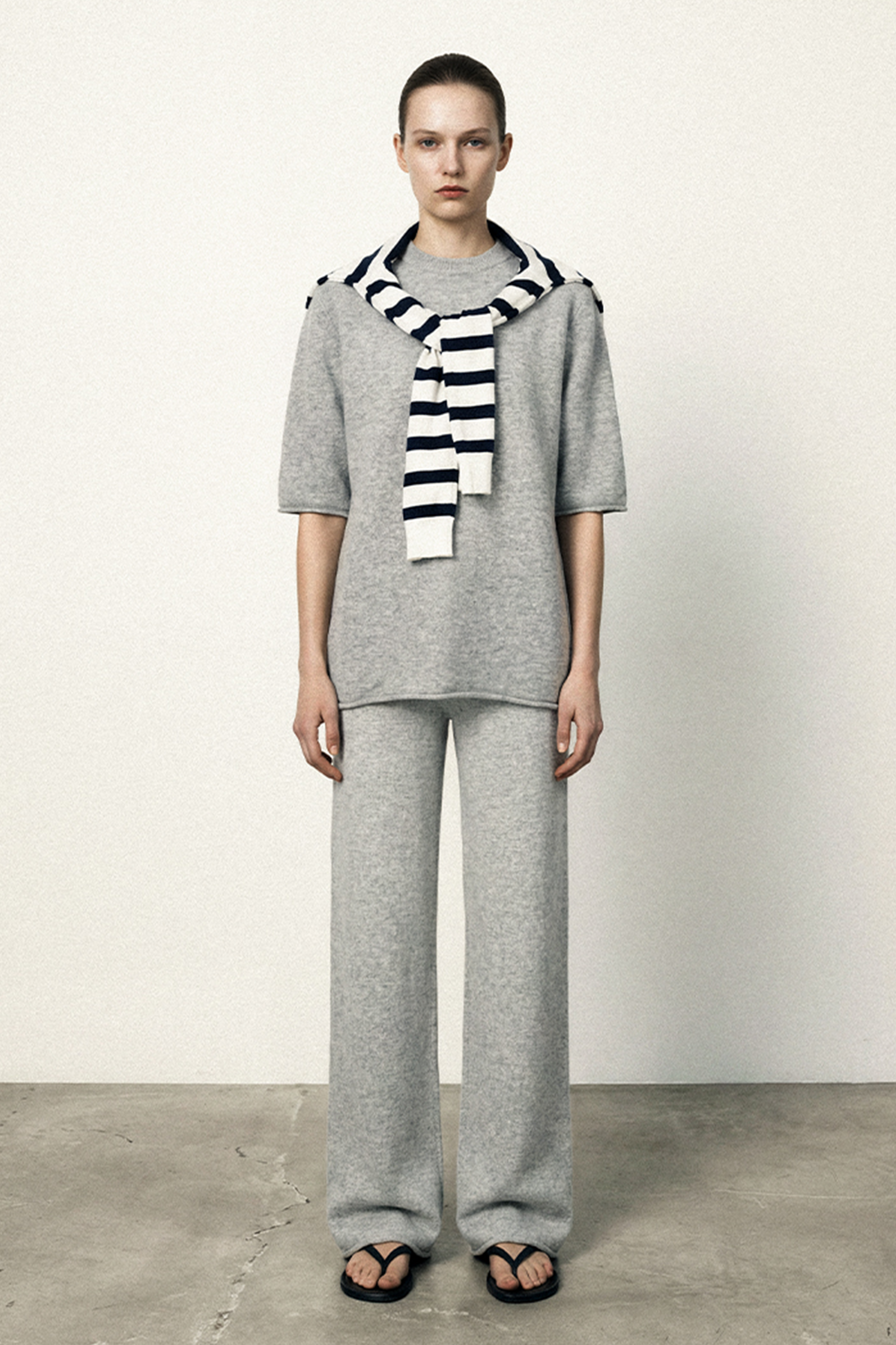 HILTON merino wool oversize top (Grey)