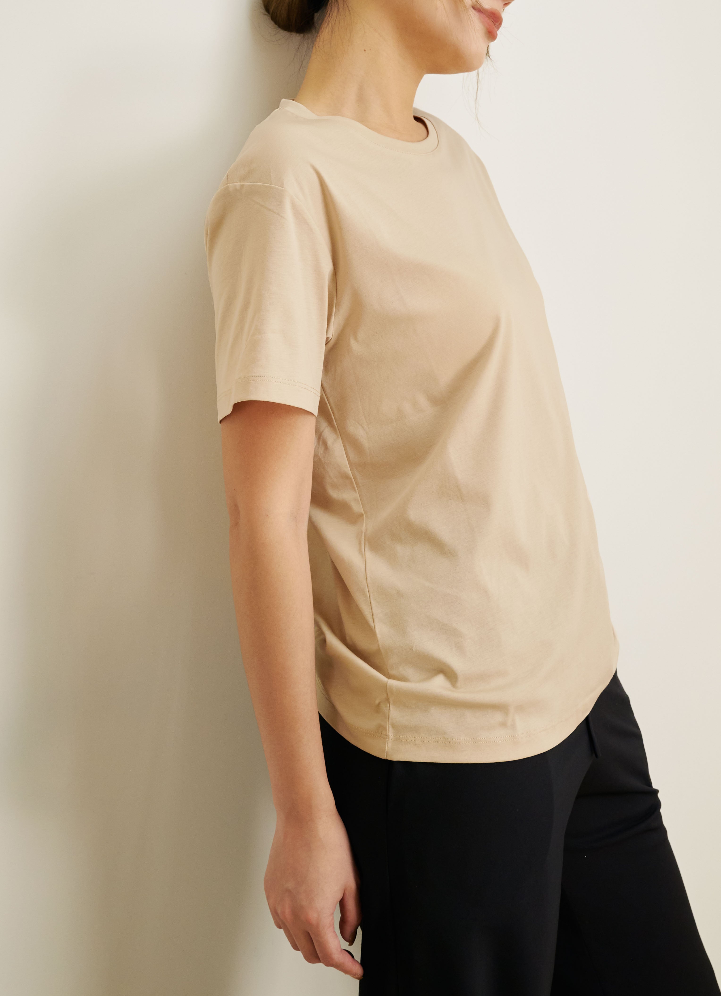 JOSEPH cotton tee (Milktea)
