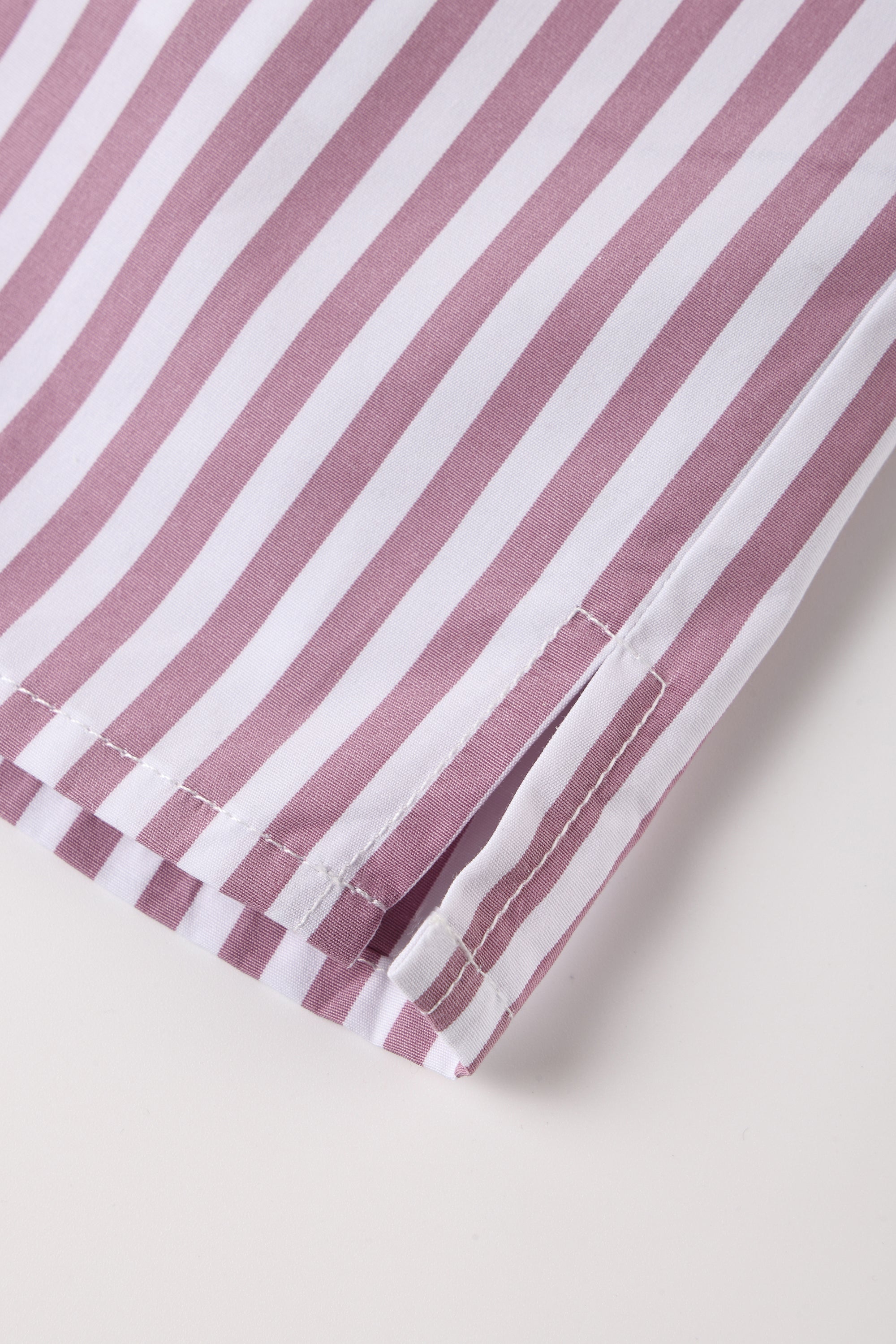 LARE cotton striped shorts (Pastel pink stripe)