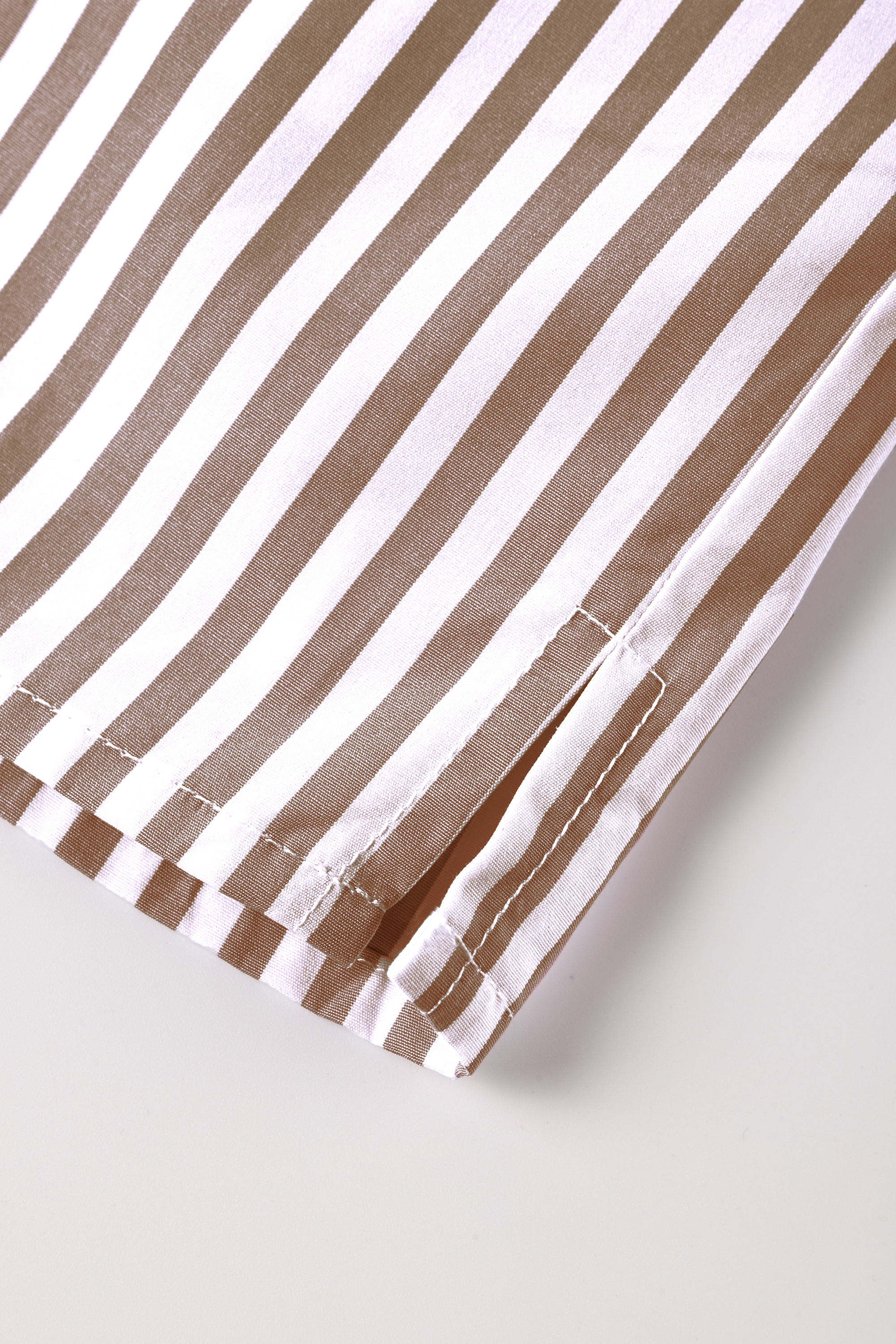 LARE cotton striped shorts (Coffee stripe)