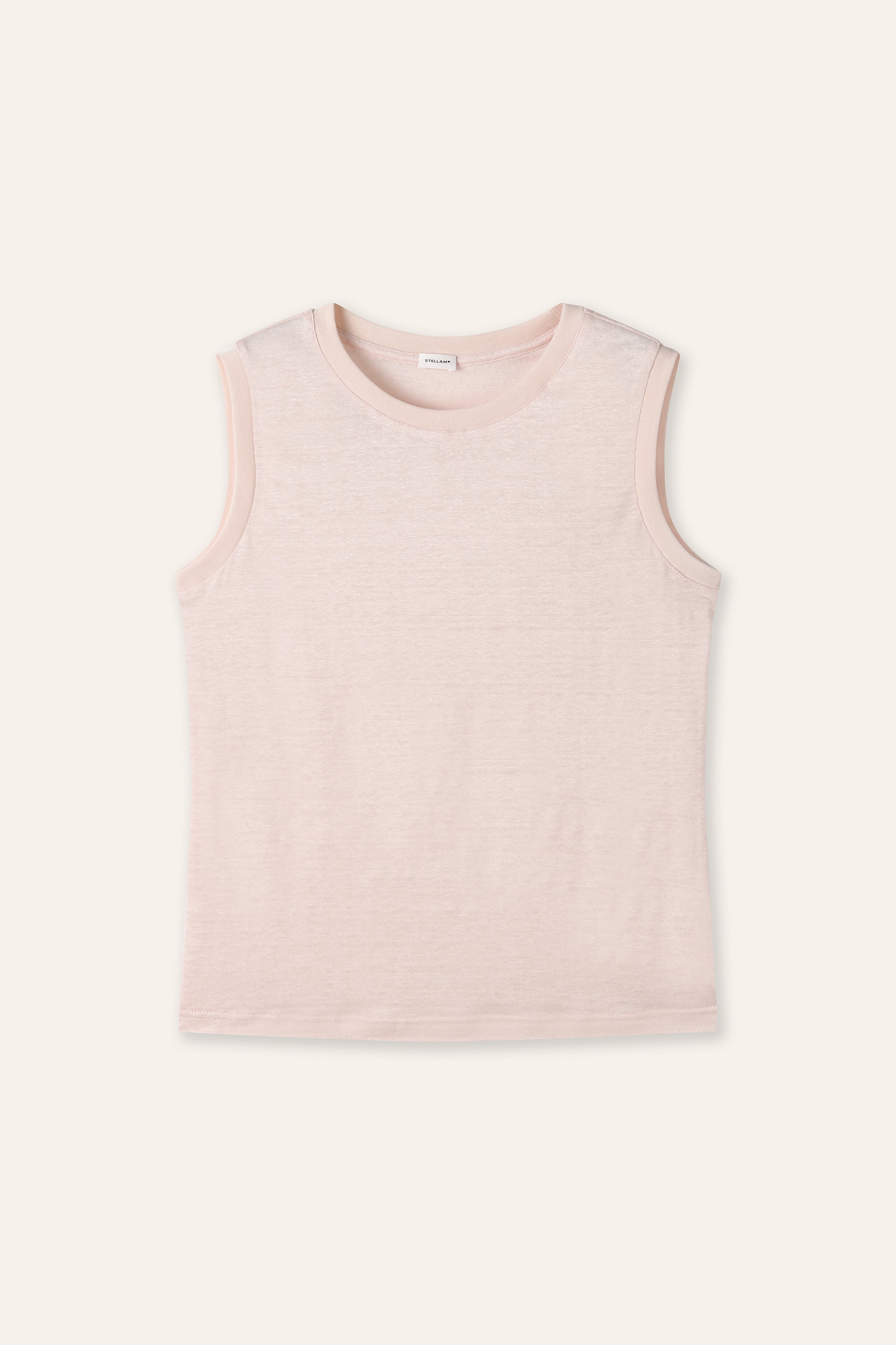 LIMMY jp 亞麻無袖上衣(淺粉紅色)