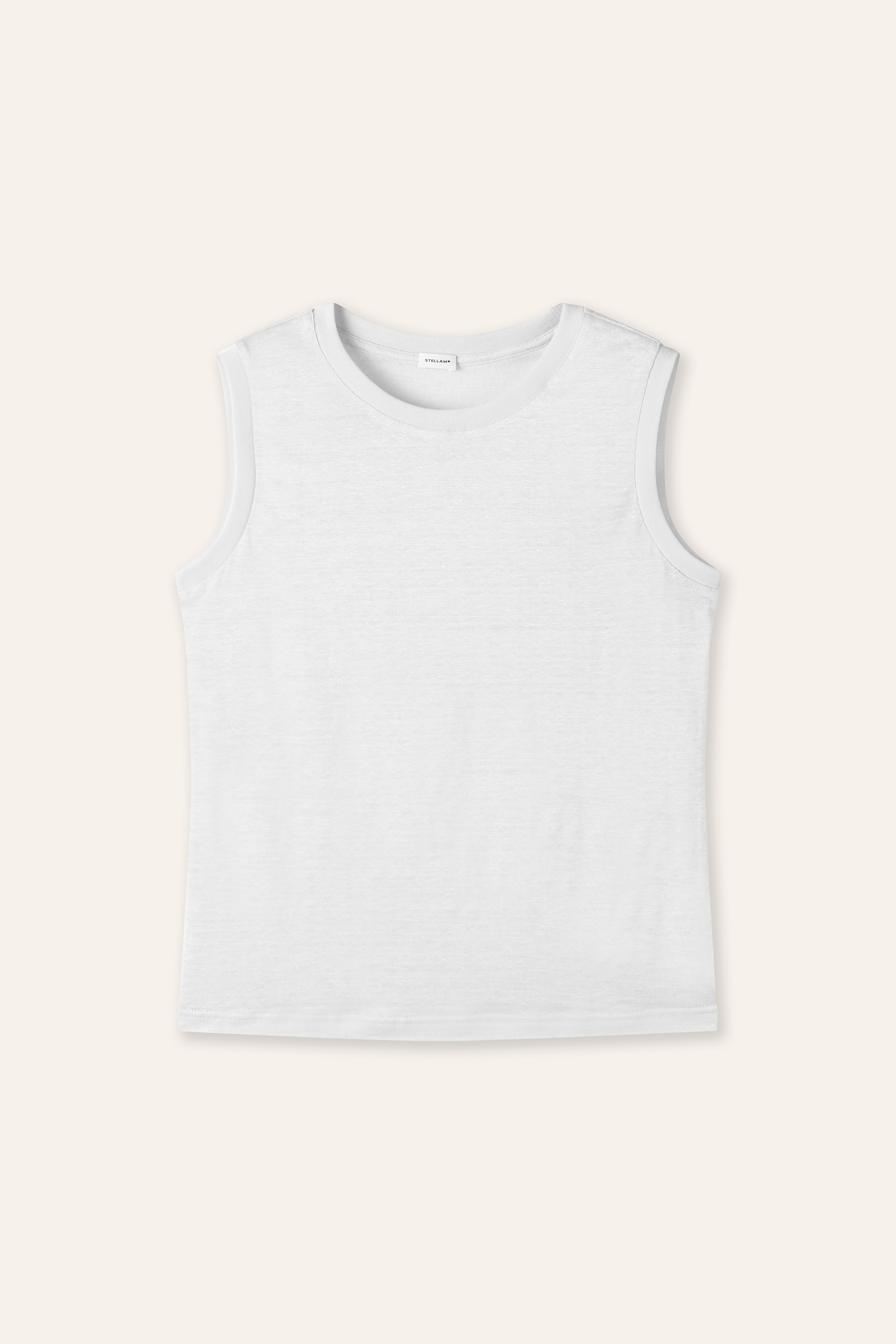 LIMMY jp 亞麻無袖上衣(白色)