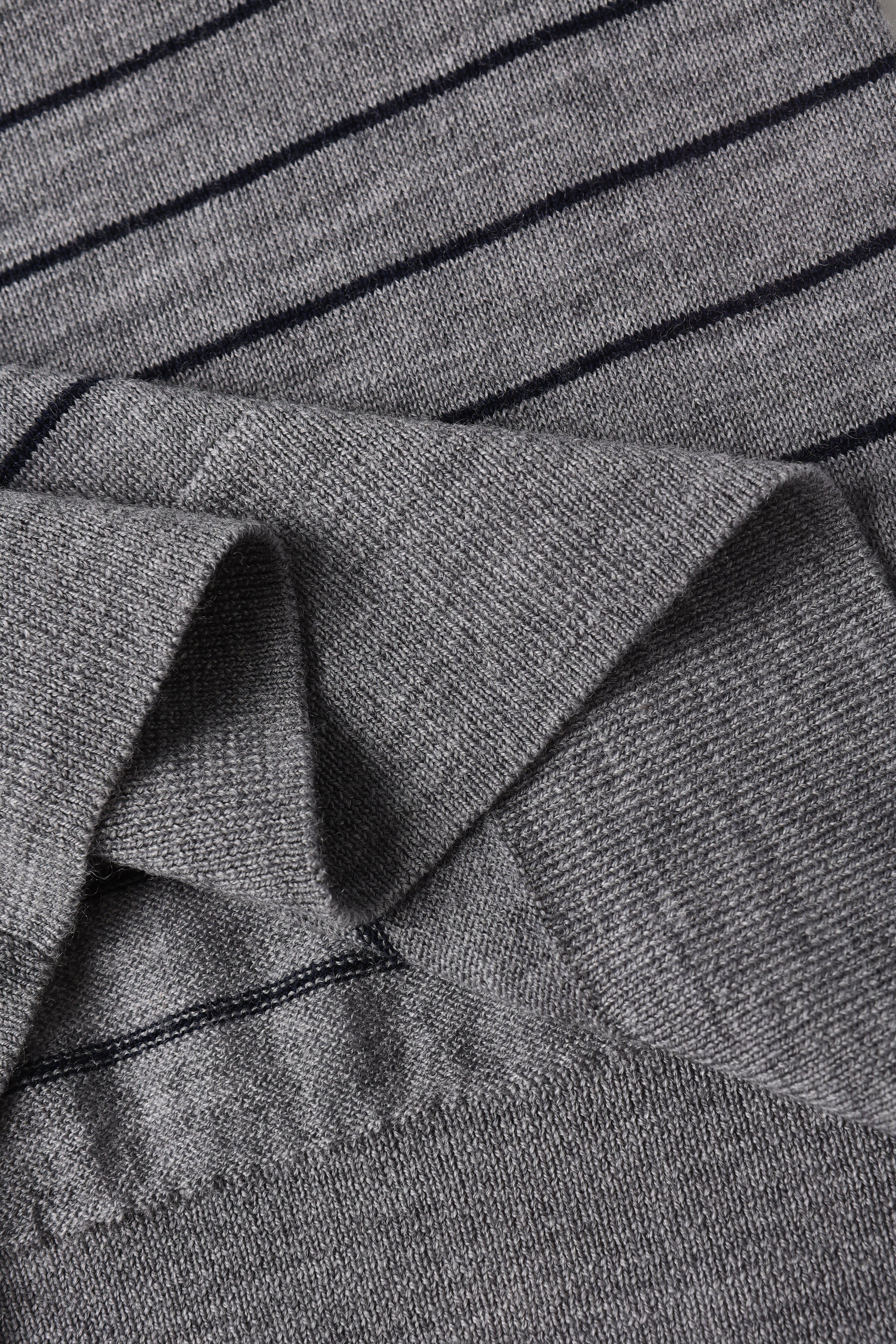 LYON wool sleeveless top (Grey stripe)