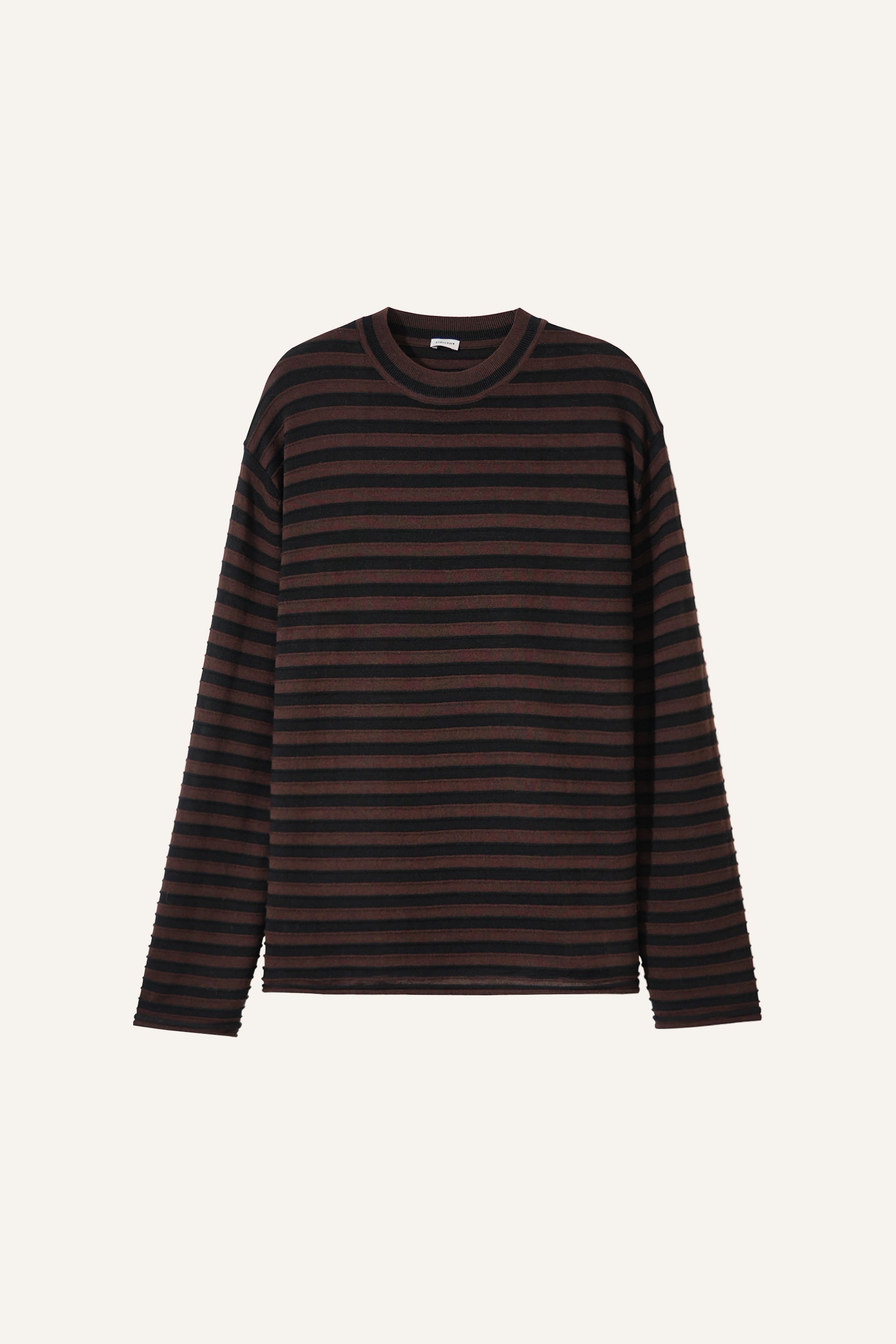 JUILY merino wool top (Brown Stripe)