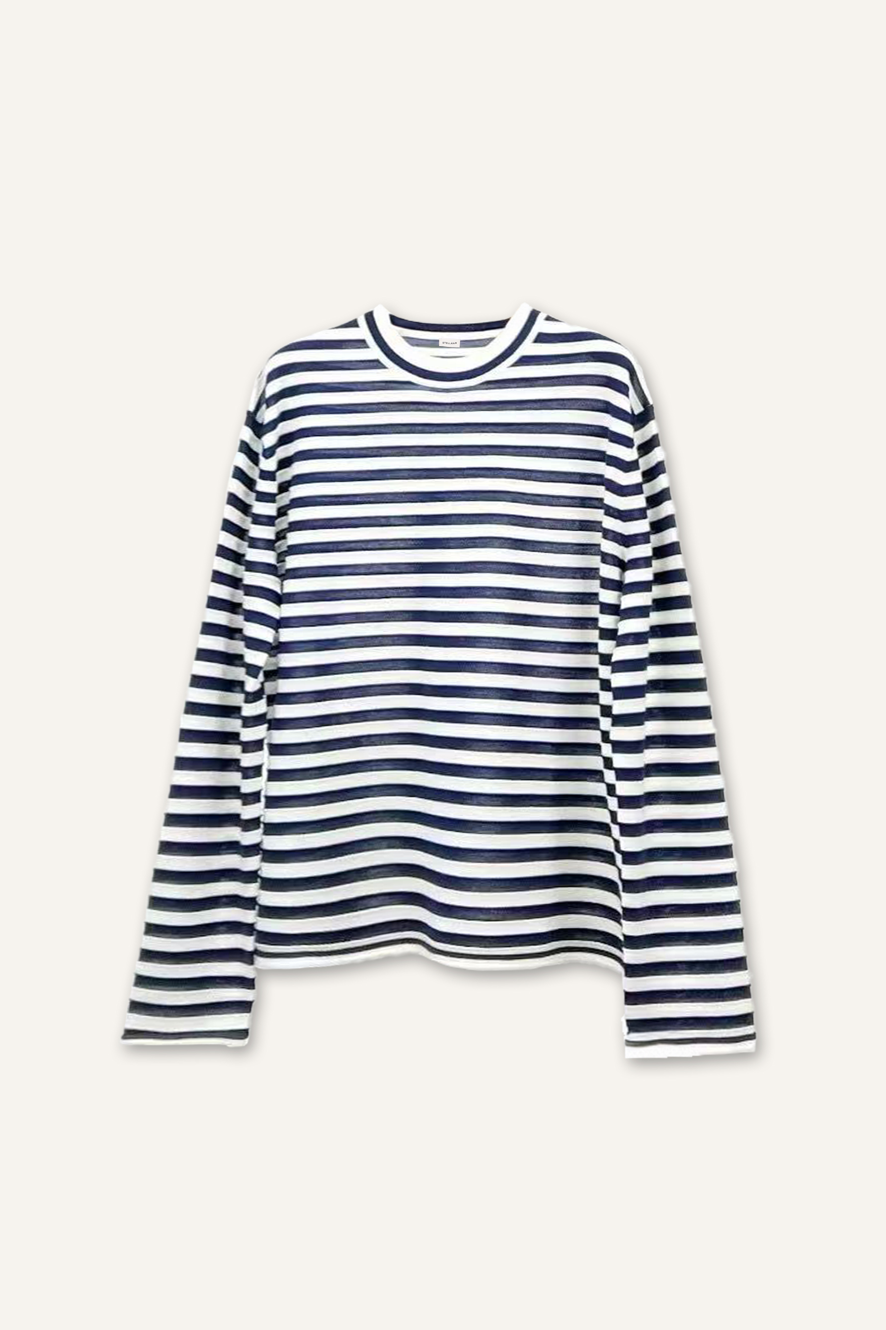 JUILY merino wool top (Navy Stripe)