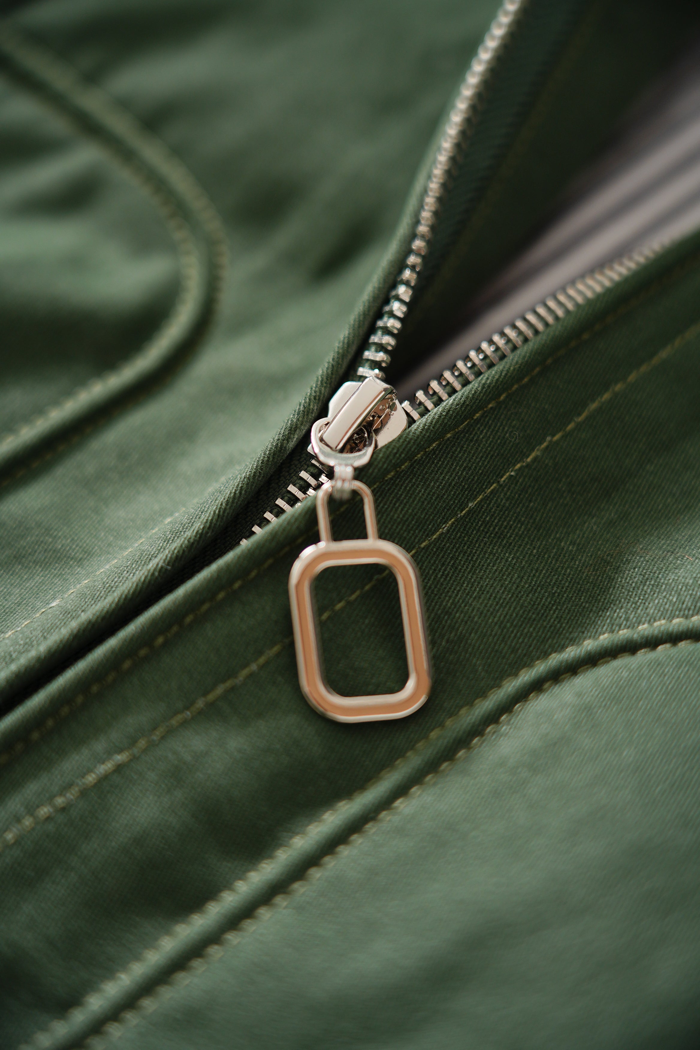 AGATE cotton trench jacket (Army green)