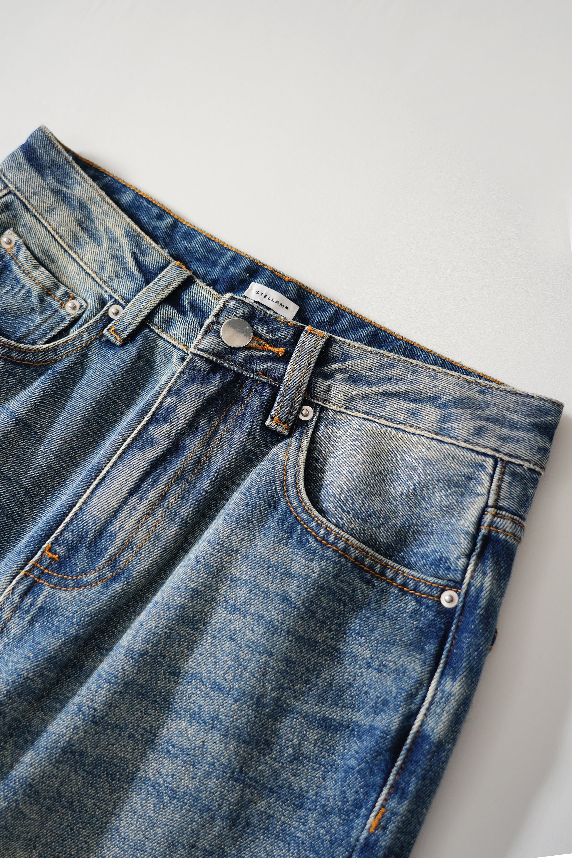 OPAL high-rise straight-leg jeans (Blue)