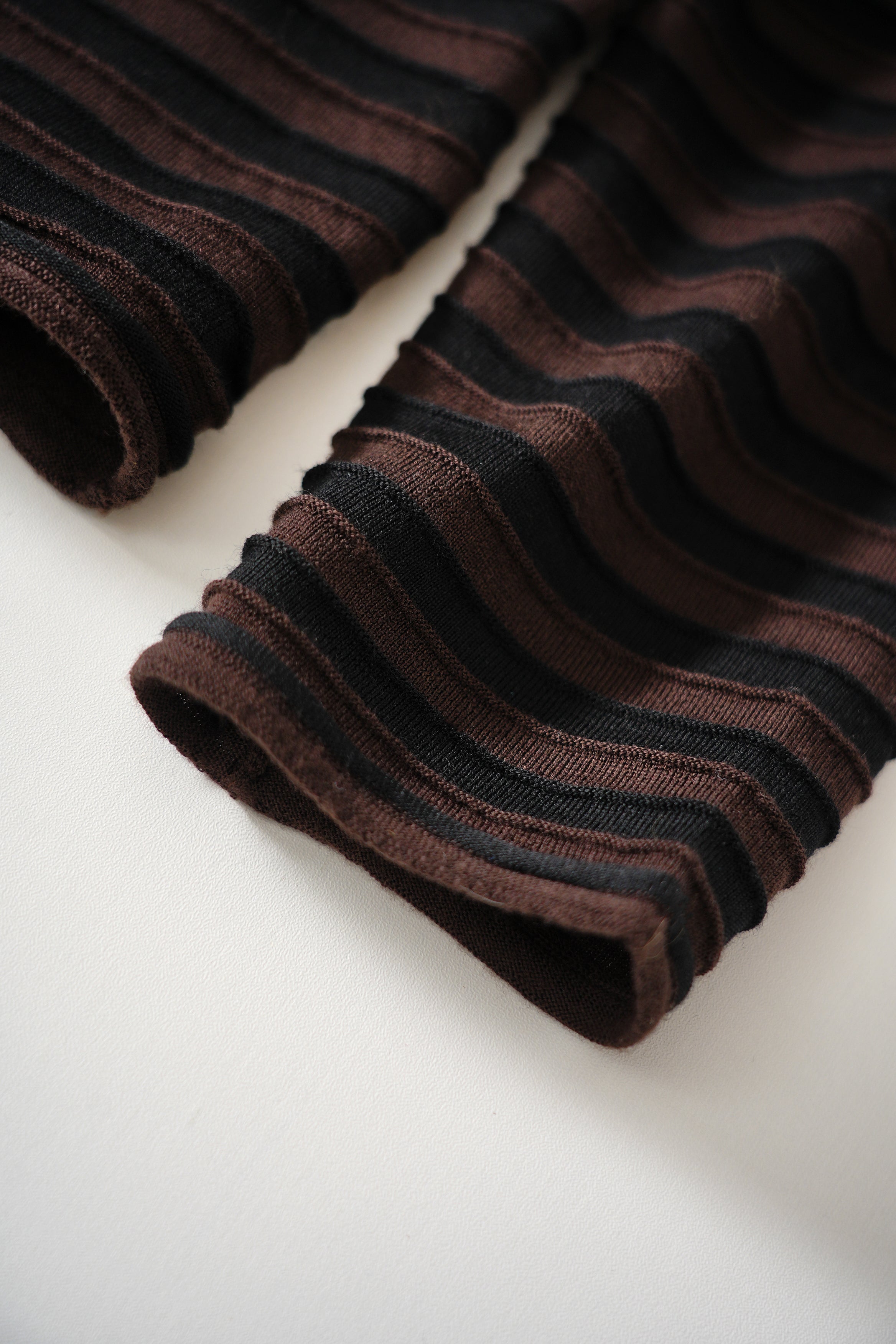 JUILY merino wool top (Brown Stripe)