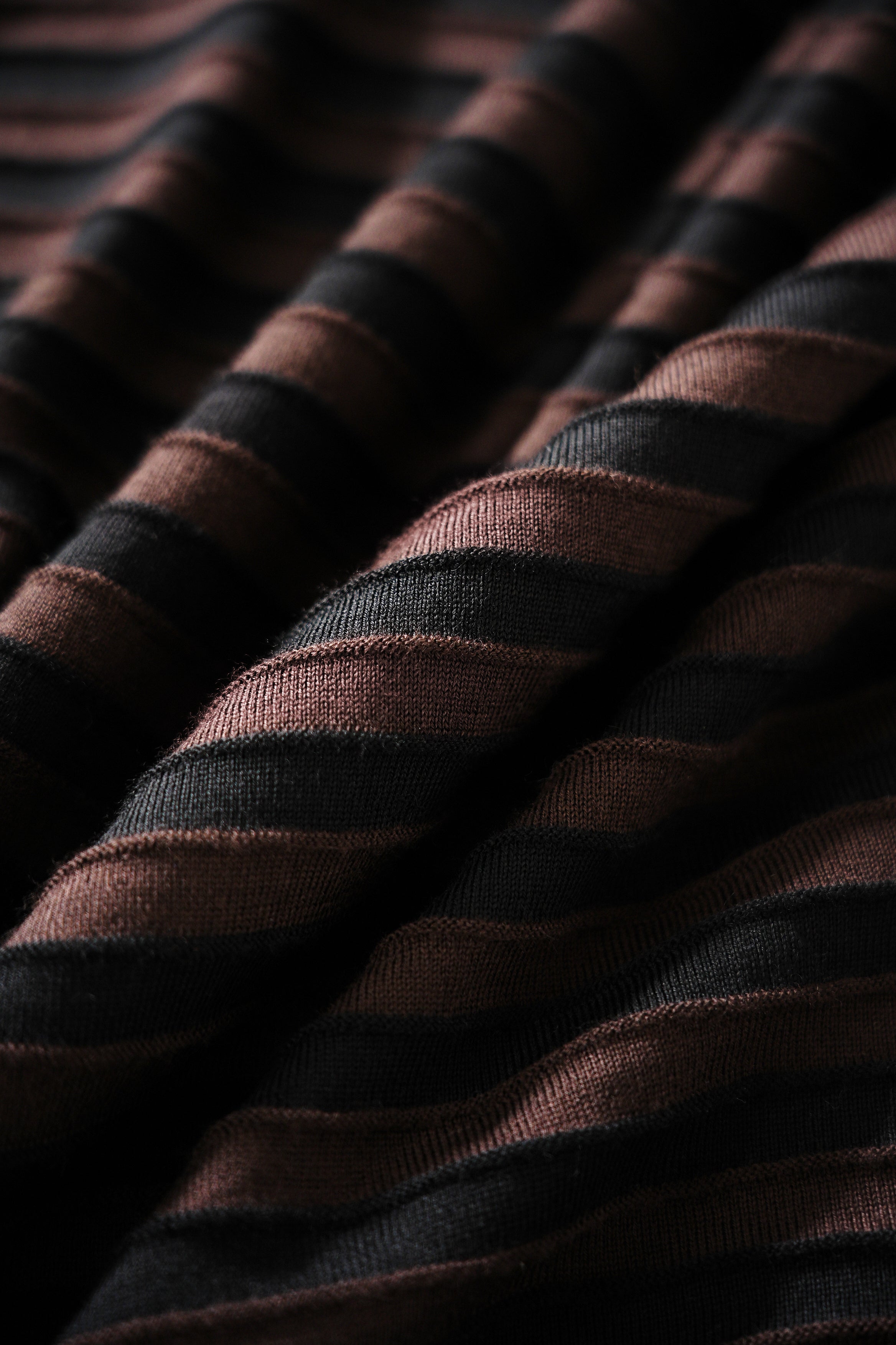 JUILY merino wool top (Brown Stripe)