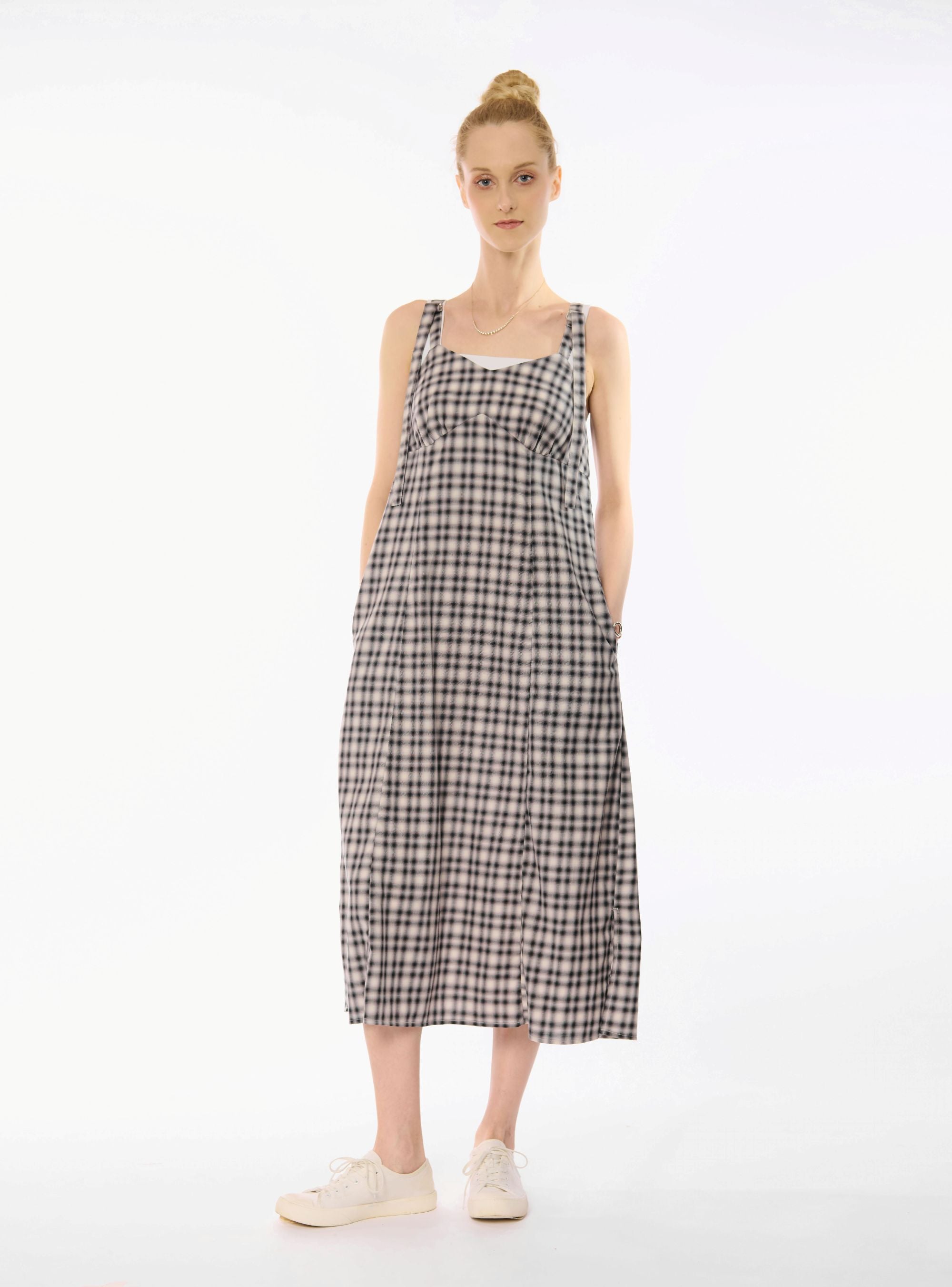 NINI cotton maxi dress (Check)