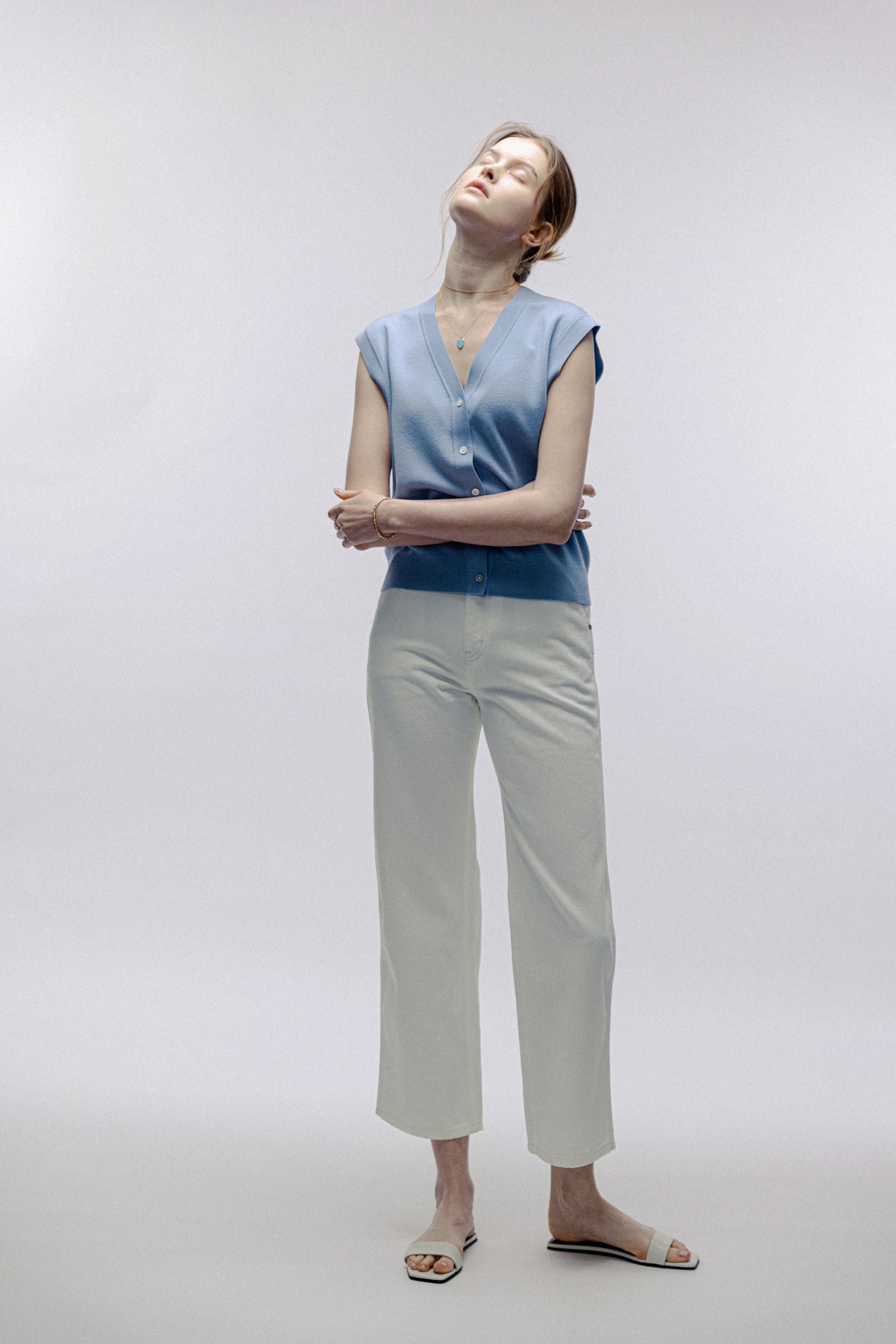 FAIRLADY wool vest (Light bIue)