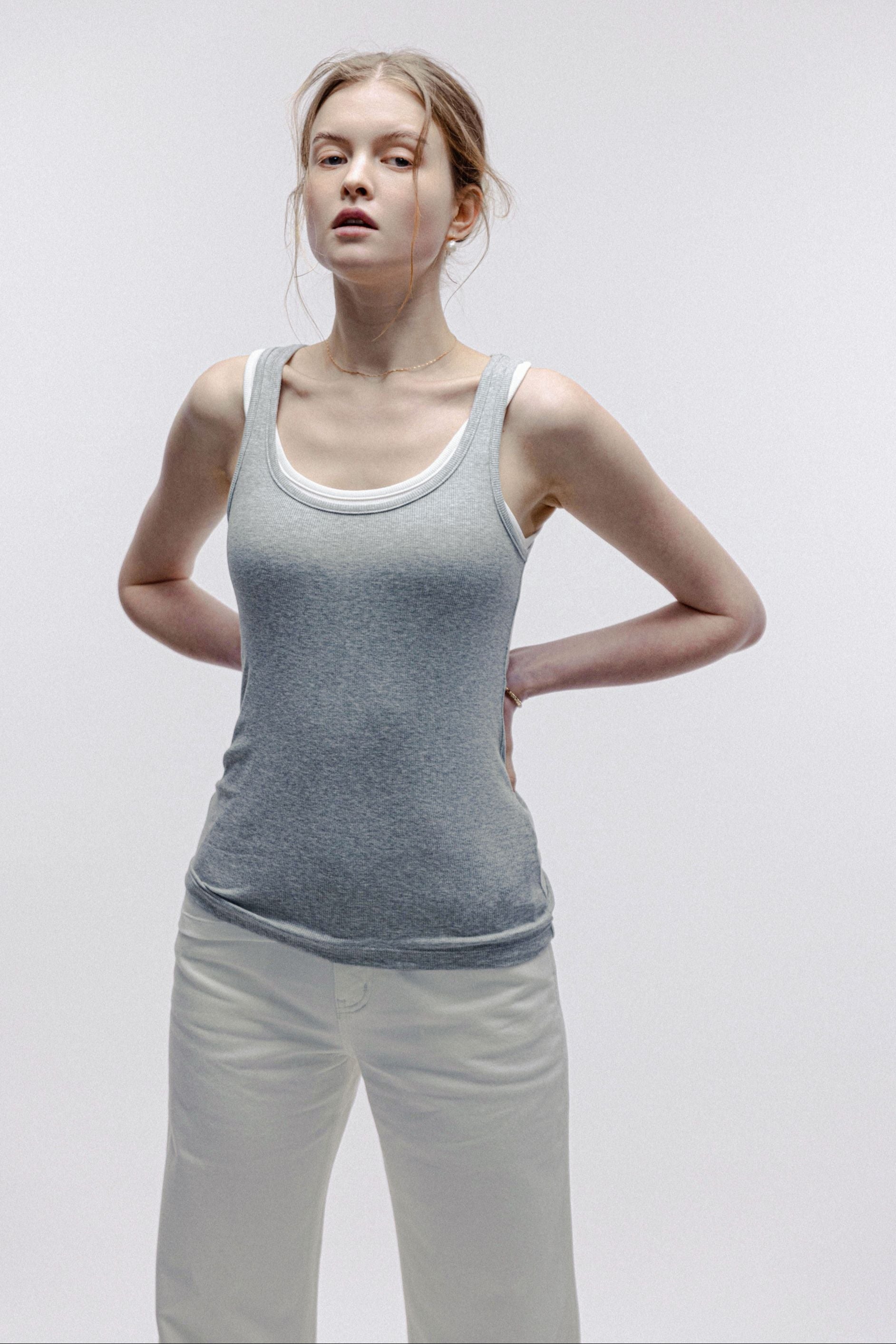 SOLA cotton tank top (Grey)