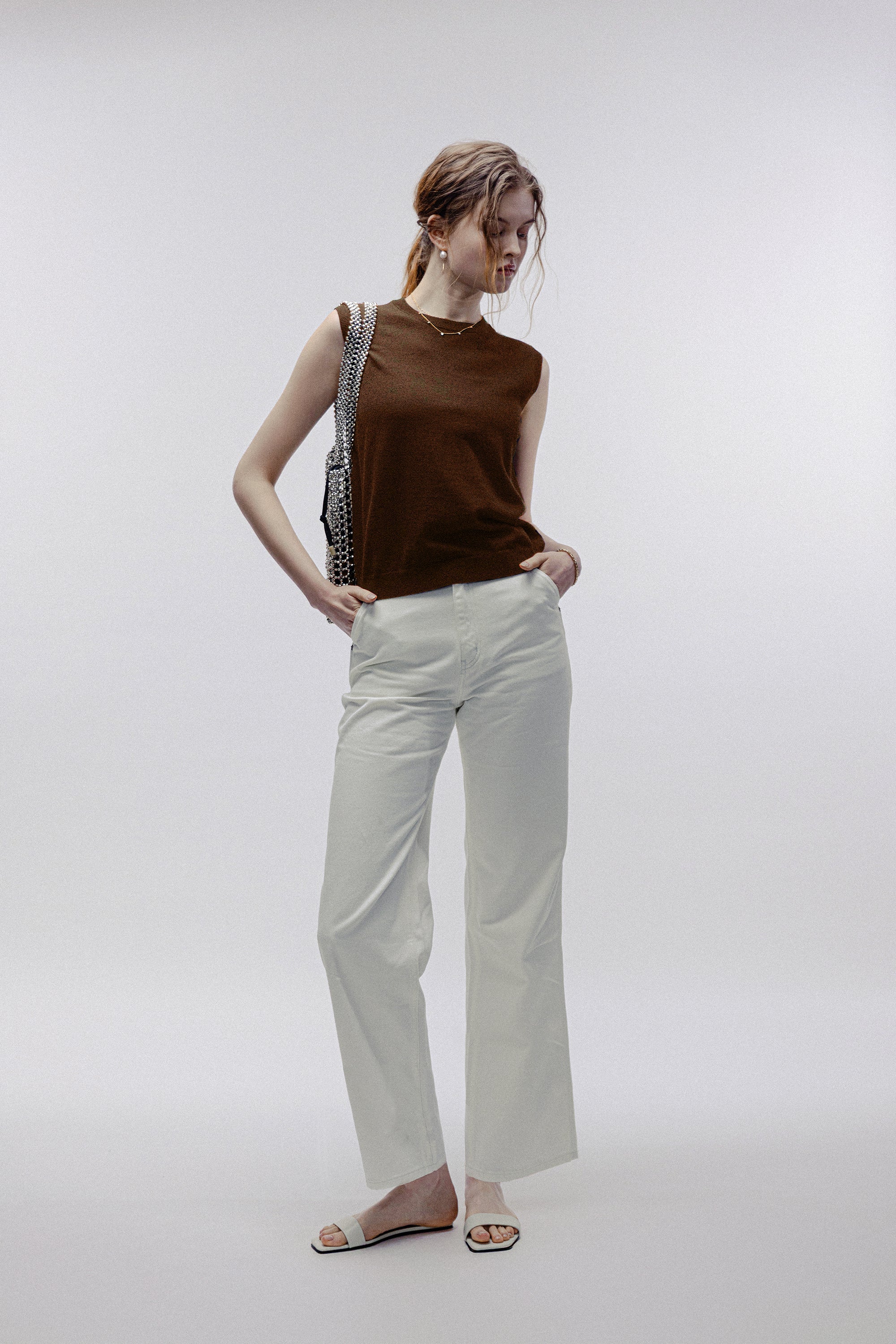 CASI 美利奴羊毛背心(棕色)