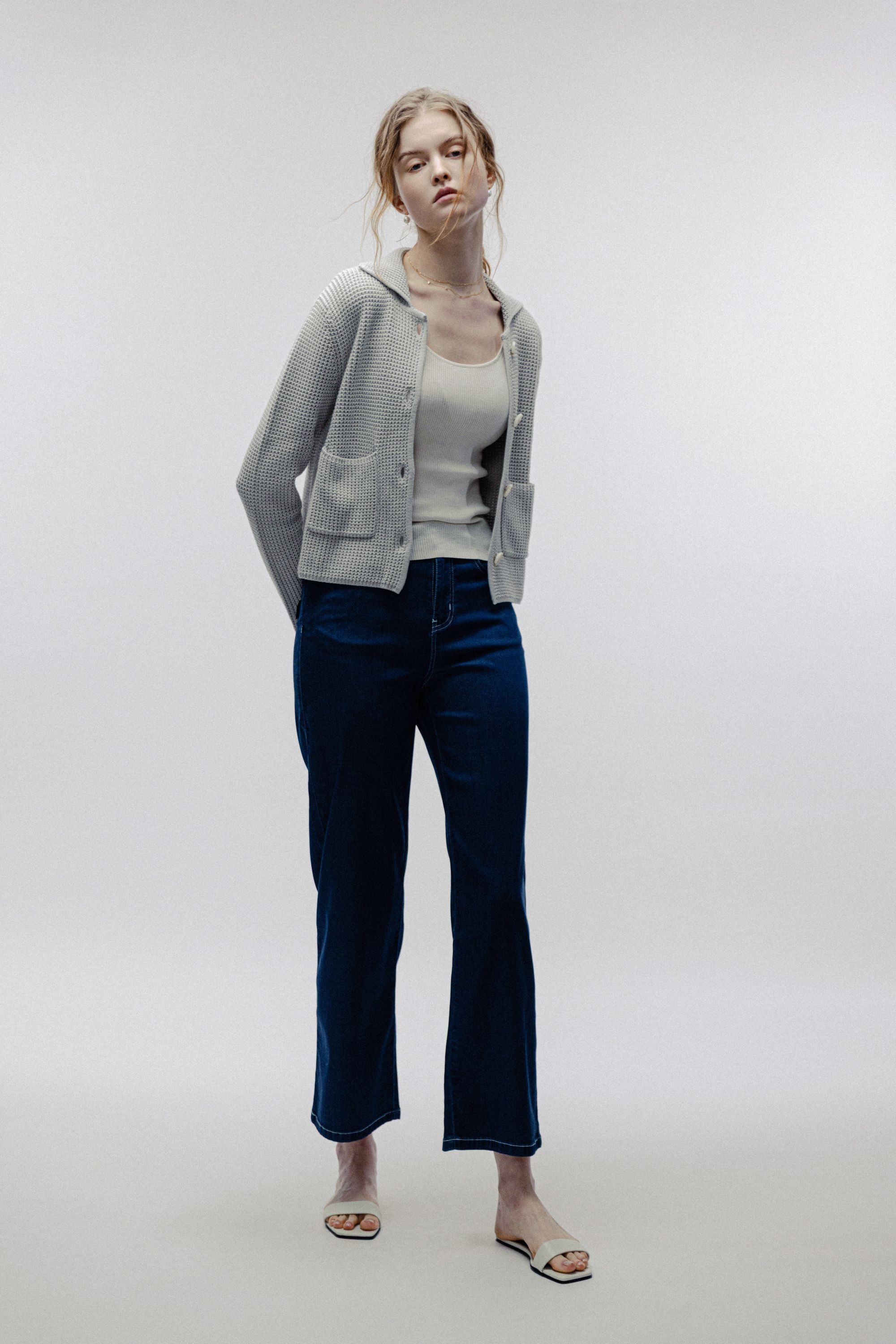 SUE 2.0 cotton cardigan (Light grey)