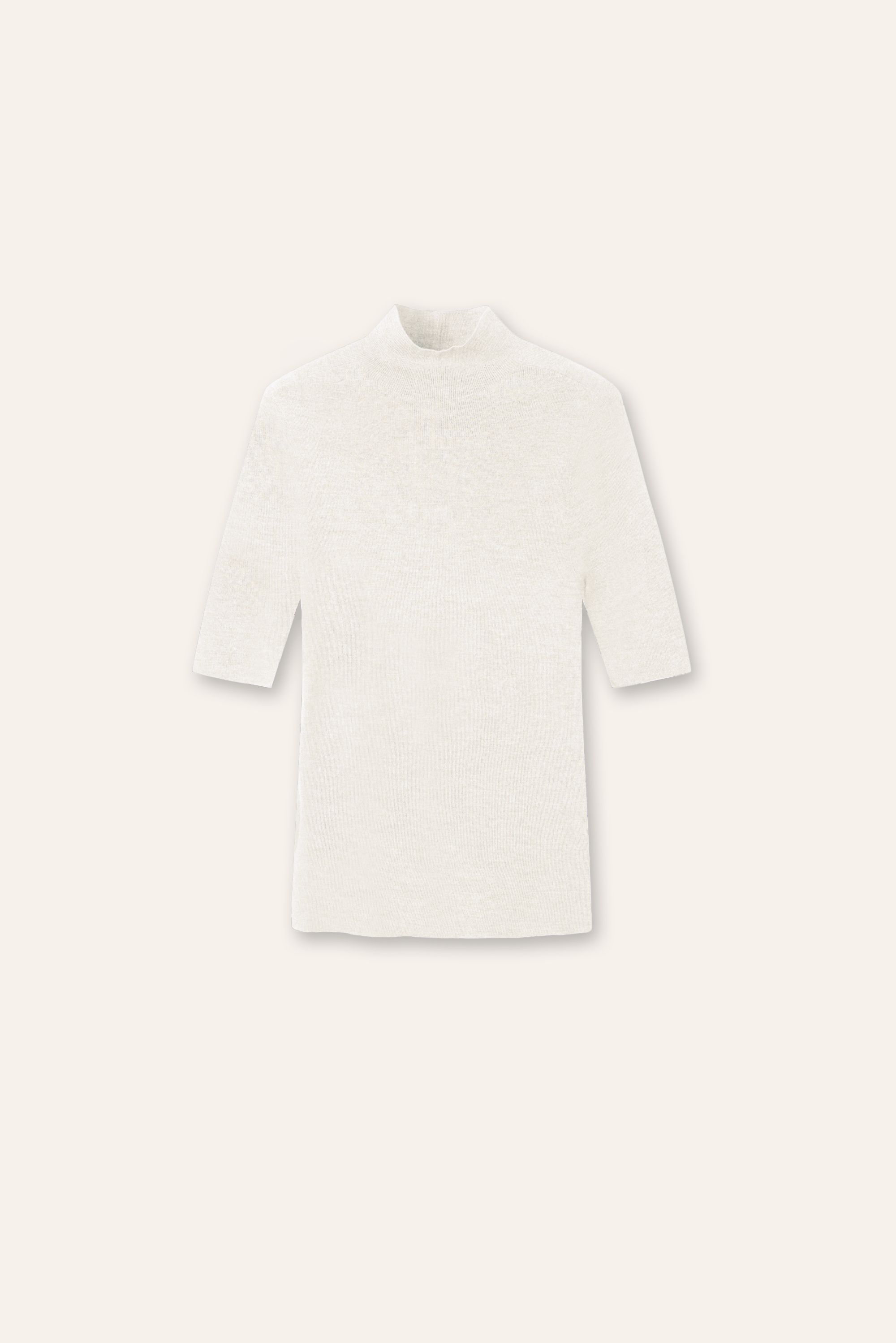 OLIVIA seamless mid-sleeves top (White)