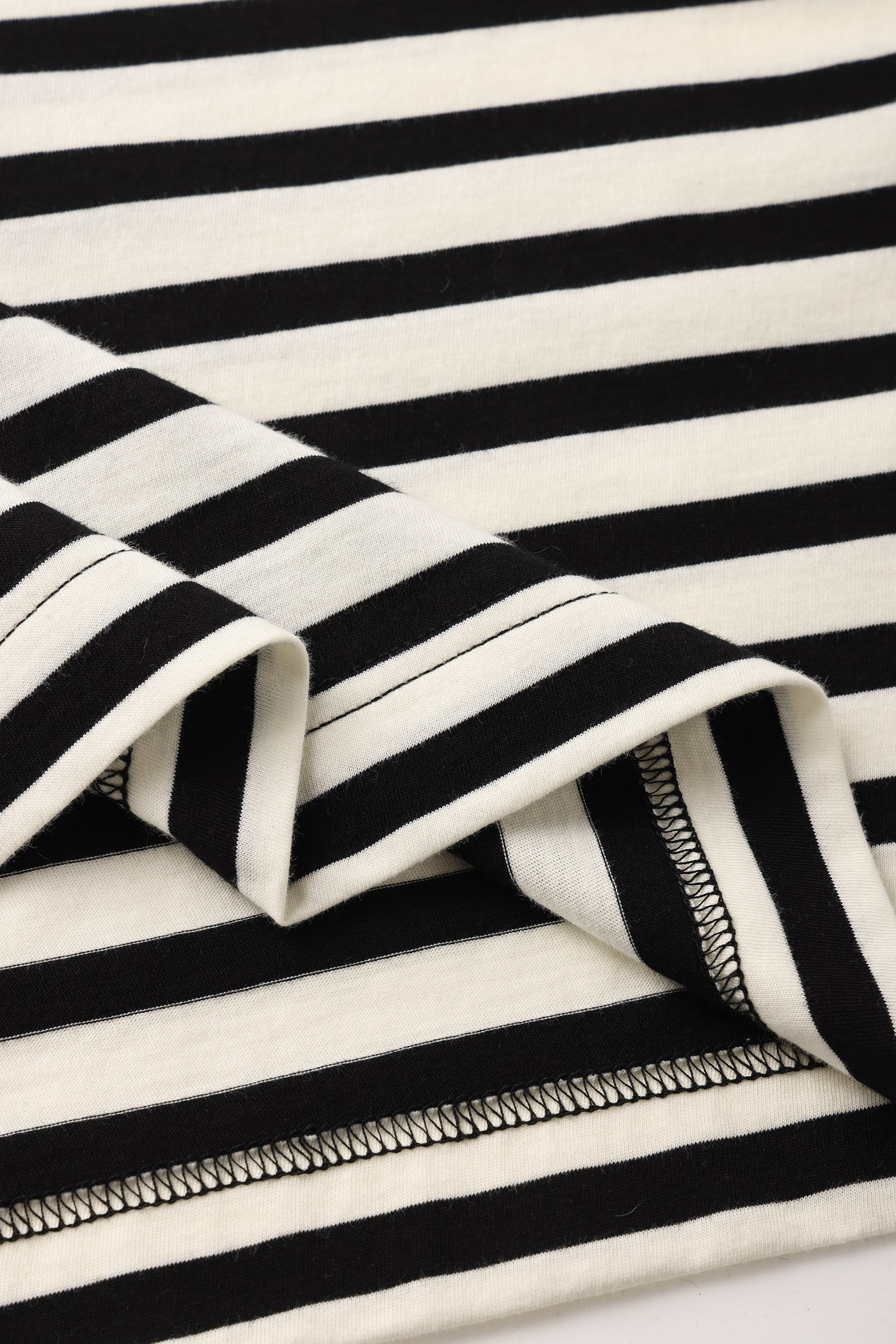 PIMA 2.0 cotton long tee (Black stripe)