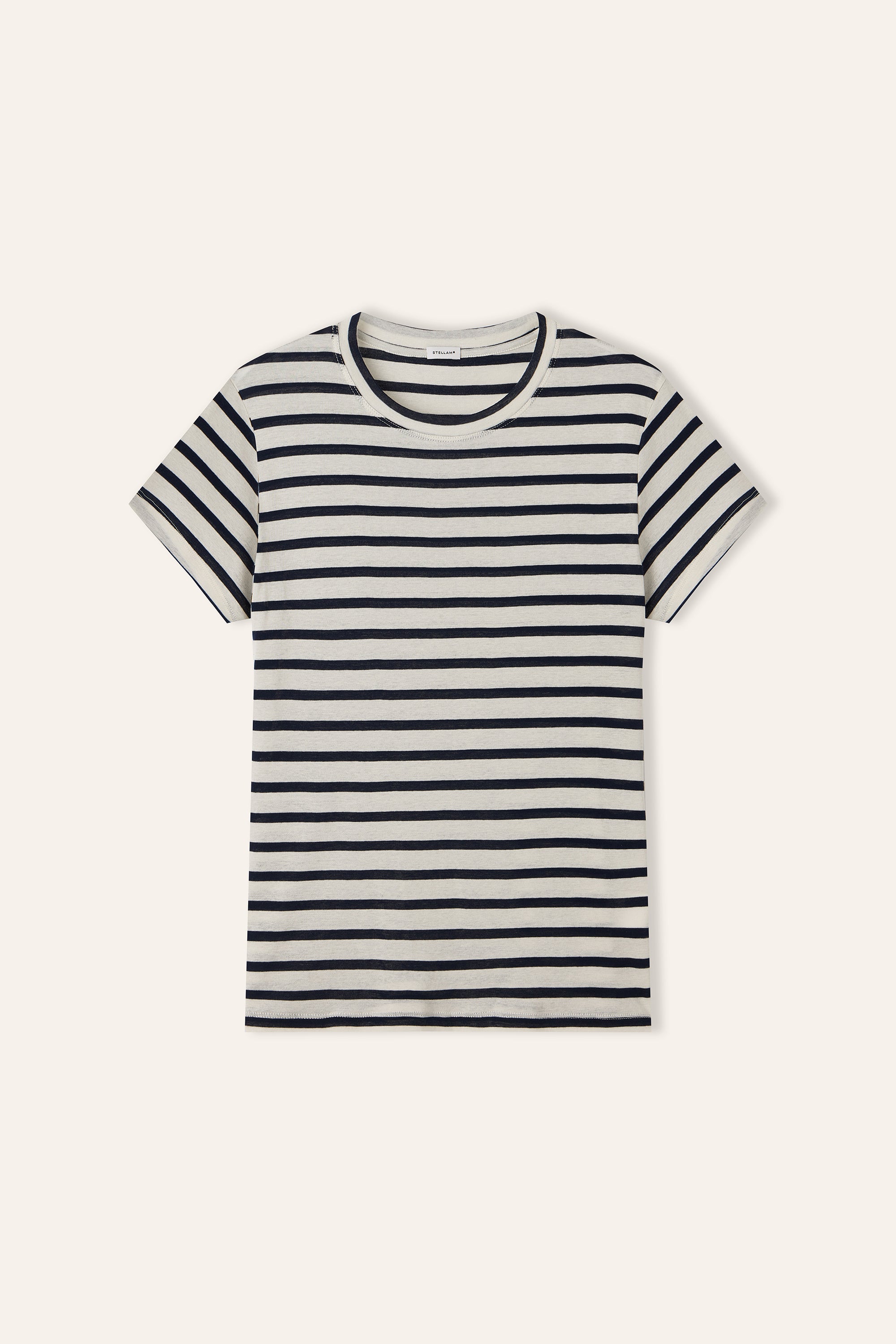 PIMA cotton tee (Navy stripe)