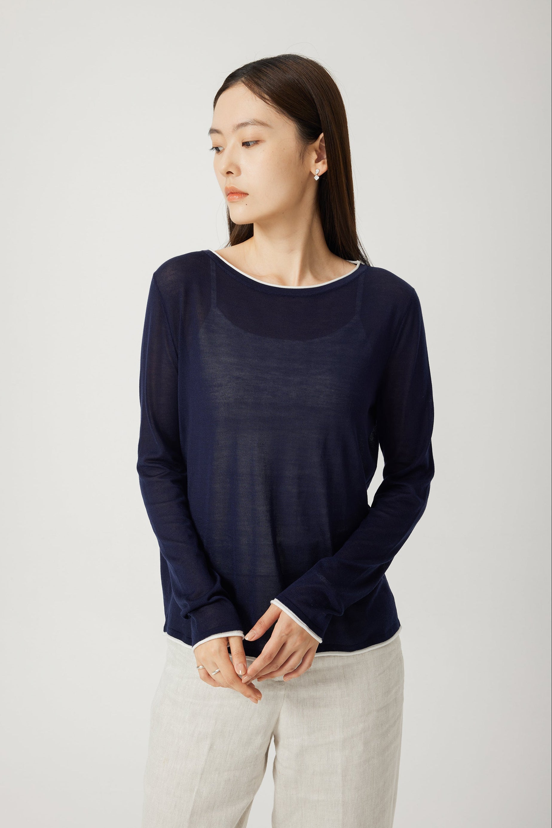 SHINE 2.0 TENCEL 混紡上衣(深藍色)