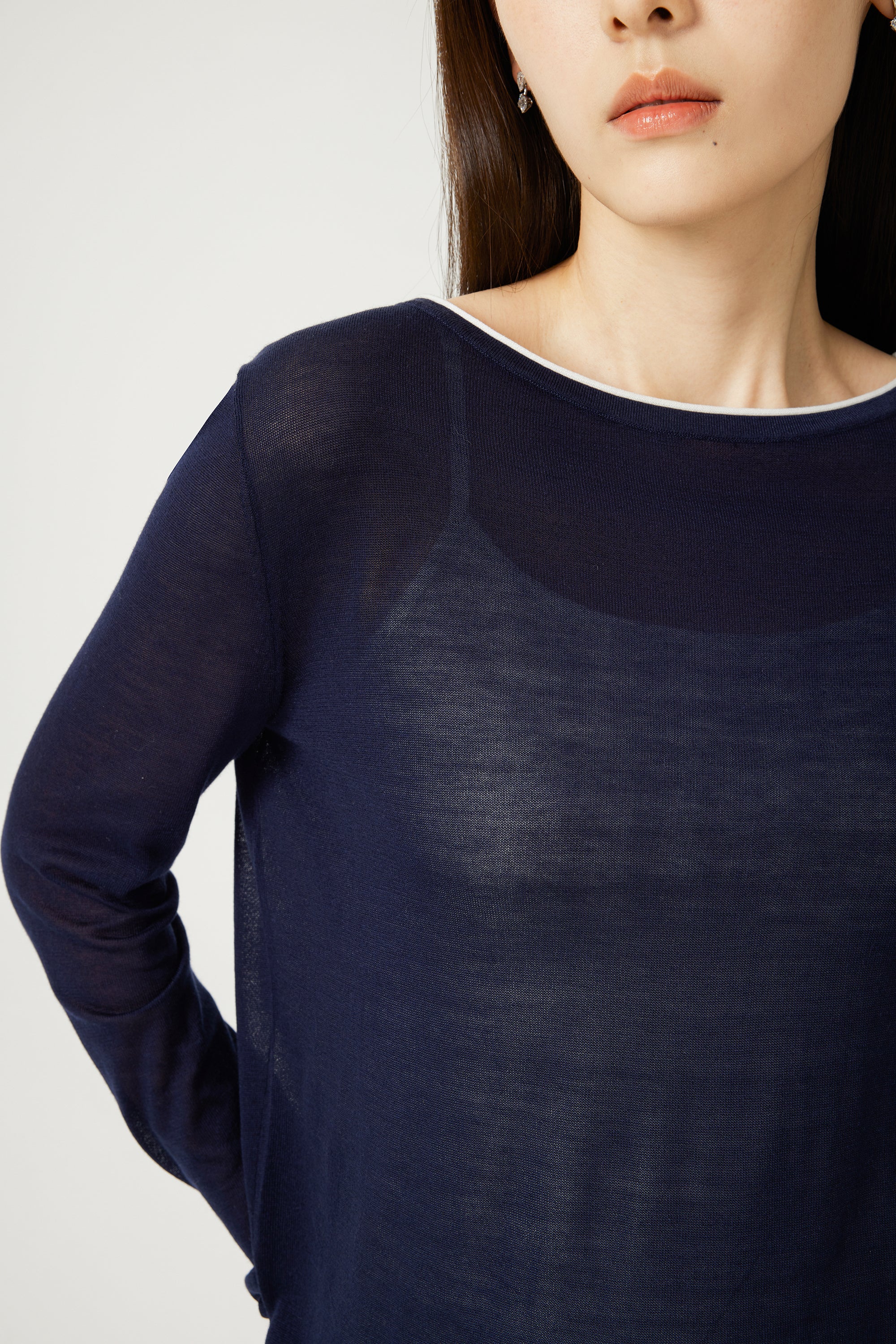 SHINE 2.0 TENCEL blended top (Navy)