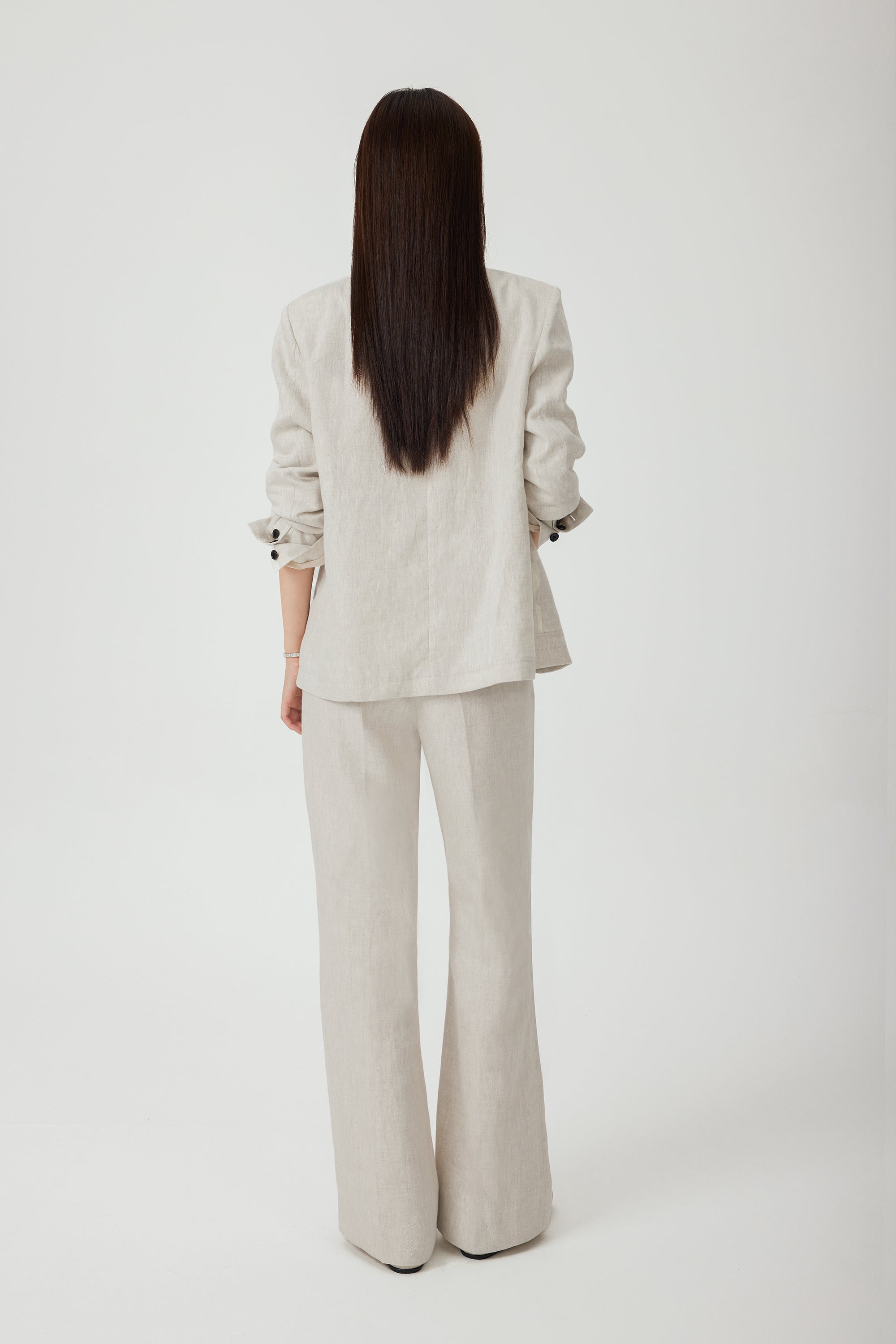 MARANT 2.0 linen oversize blazer (Beige)