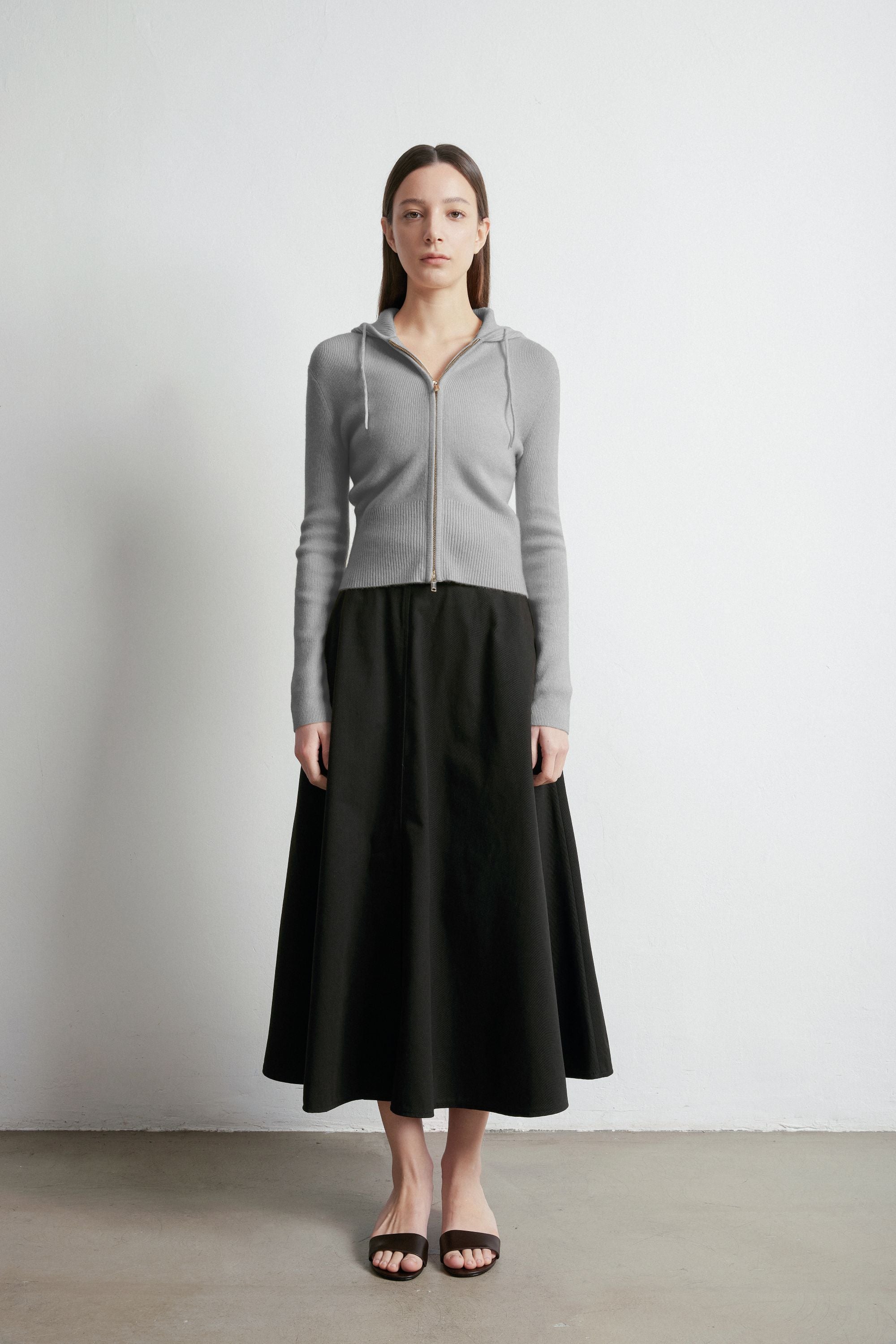 VERENA cotton zip-up jacket (Grey)