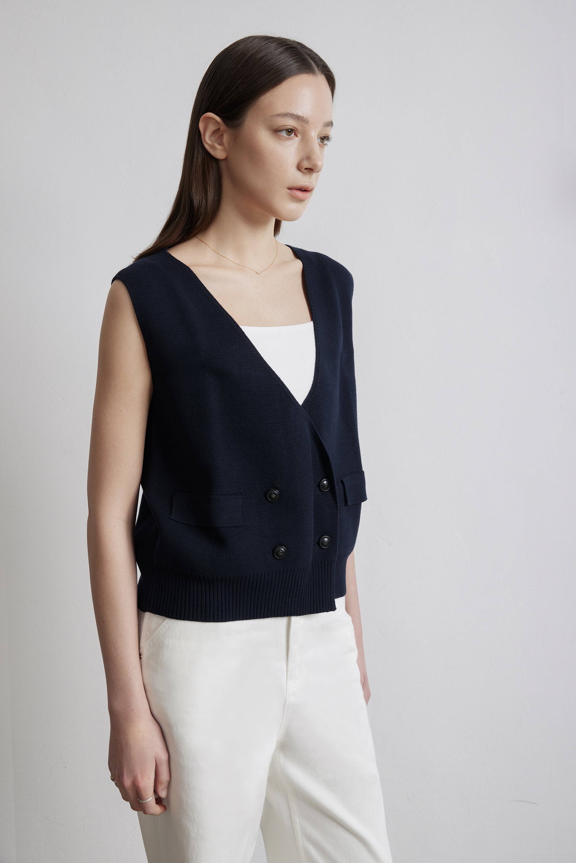 CIAO cotton gilet (Navy)