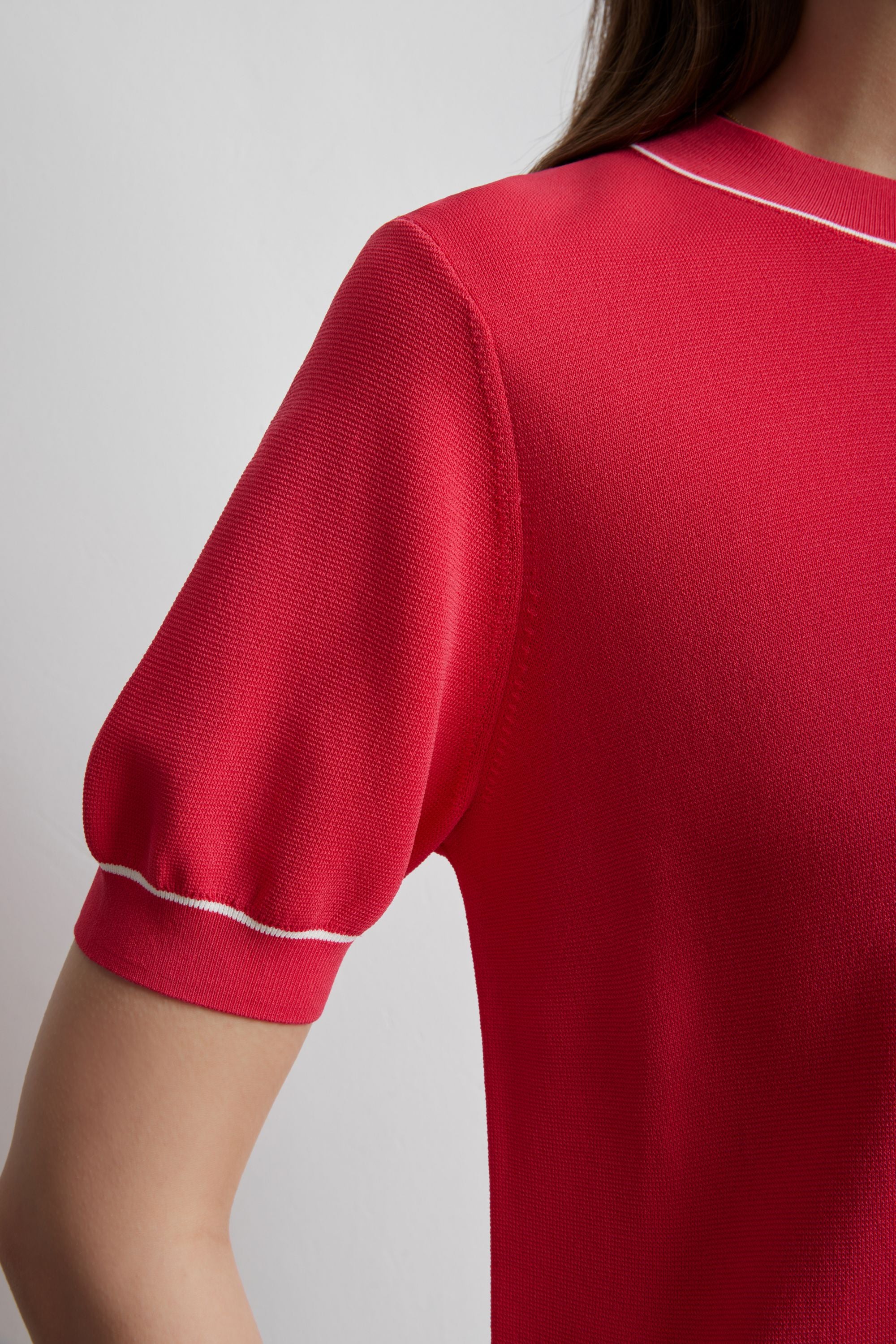 PANNY ribbed-knit top (Watermelon)