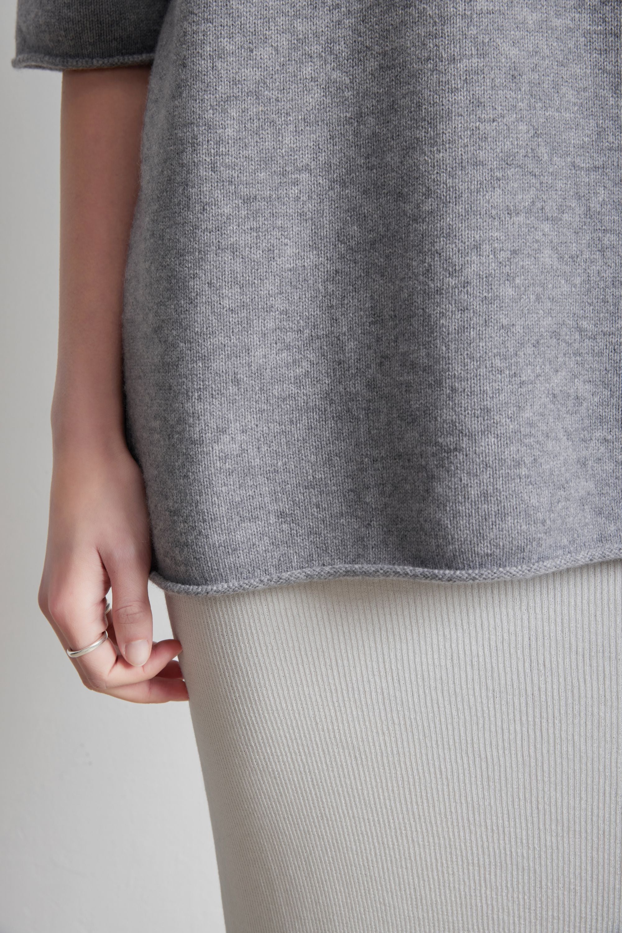 HILTON merino wool oversize top (Grey)
