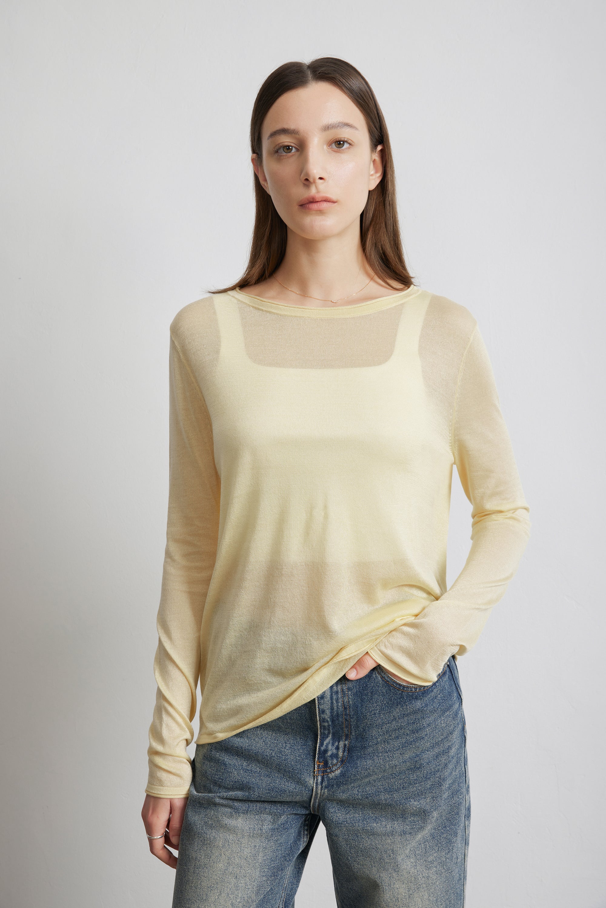 SHINE TENCEL blended top (Yellow)