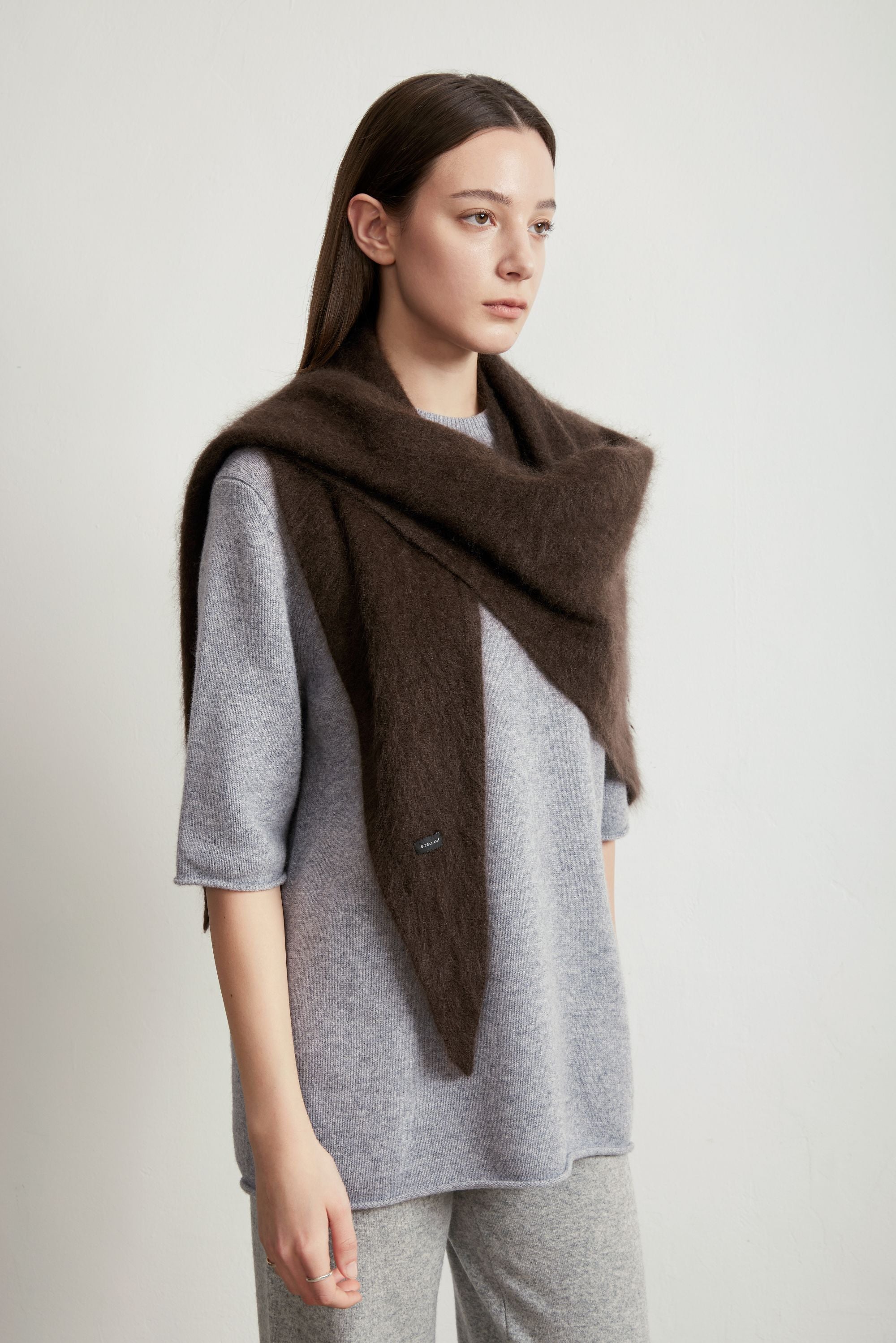 TIGER 2.0 merino wool scarf (Charocal)