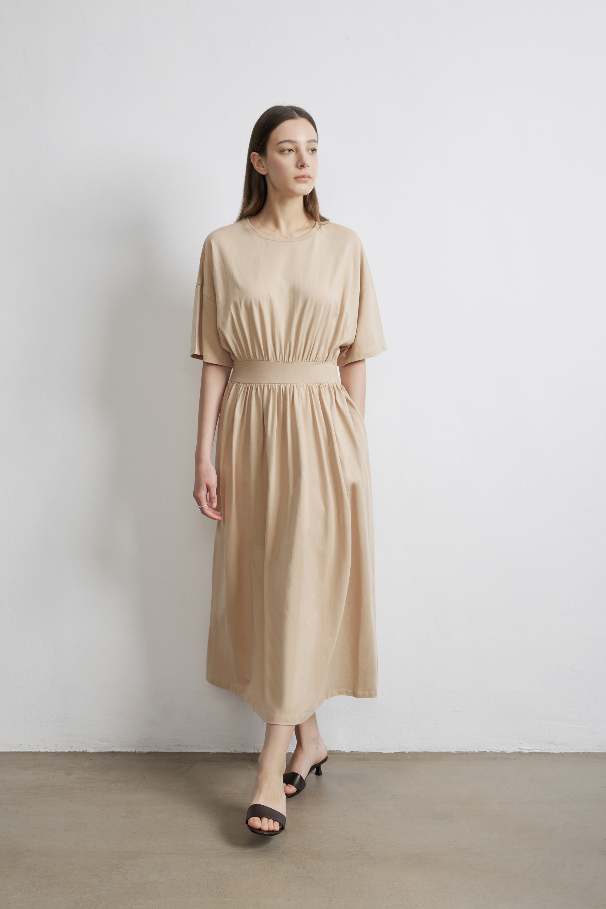 TOBY 超長連身裙(裸色)