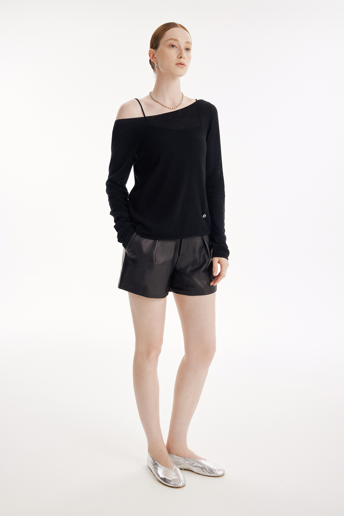 APPA lambskin shorts (Black)