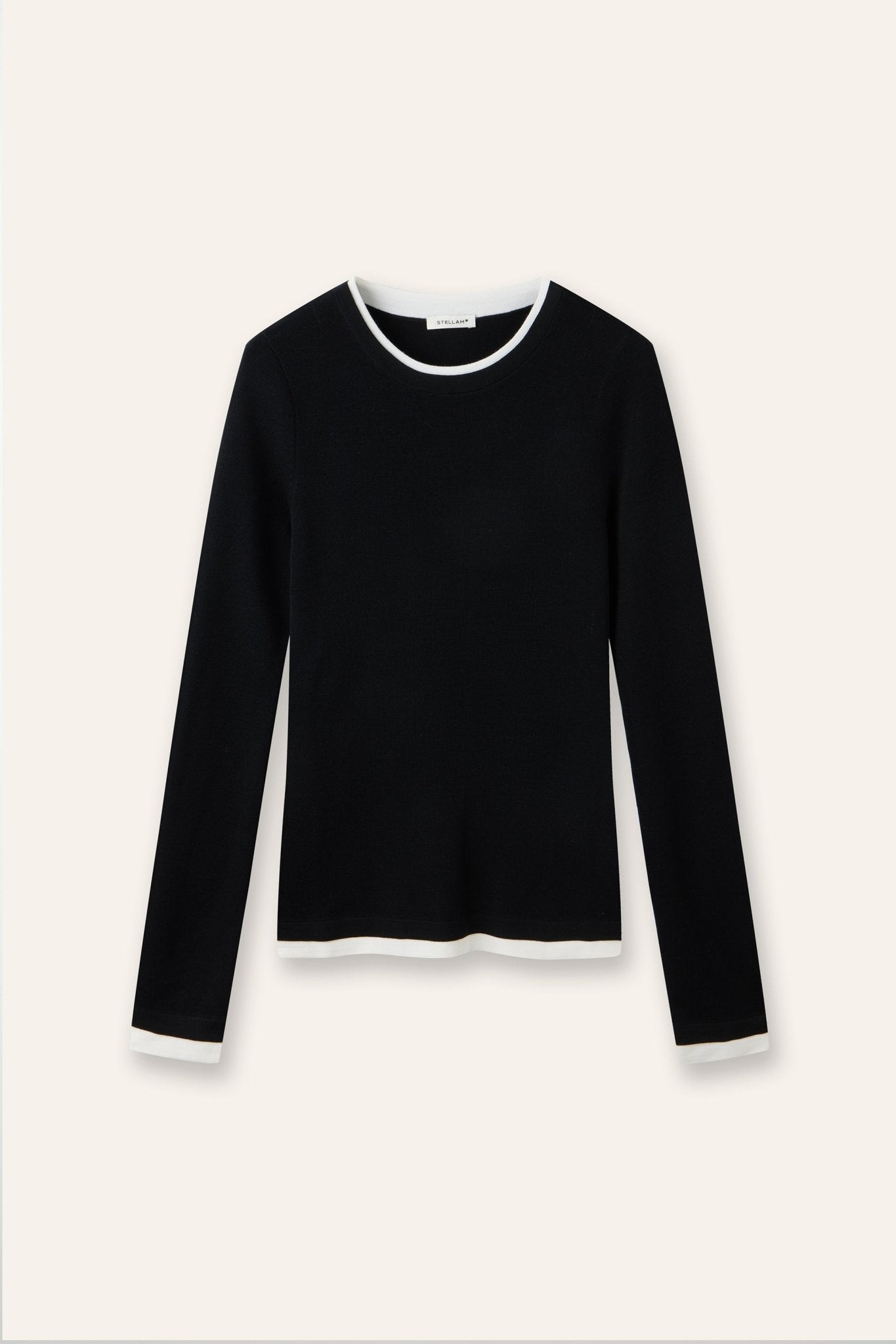 BABA wool top (Black) - STELLAM