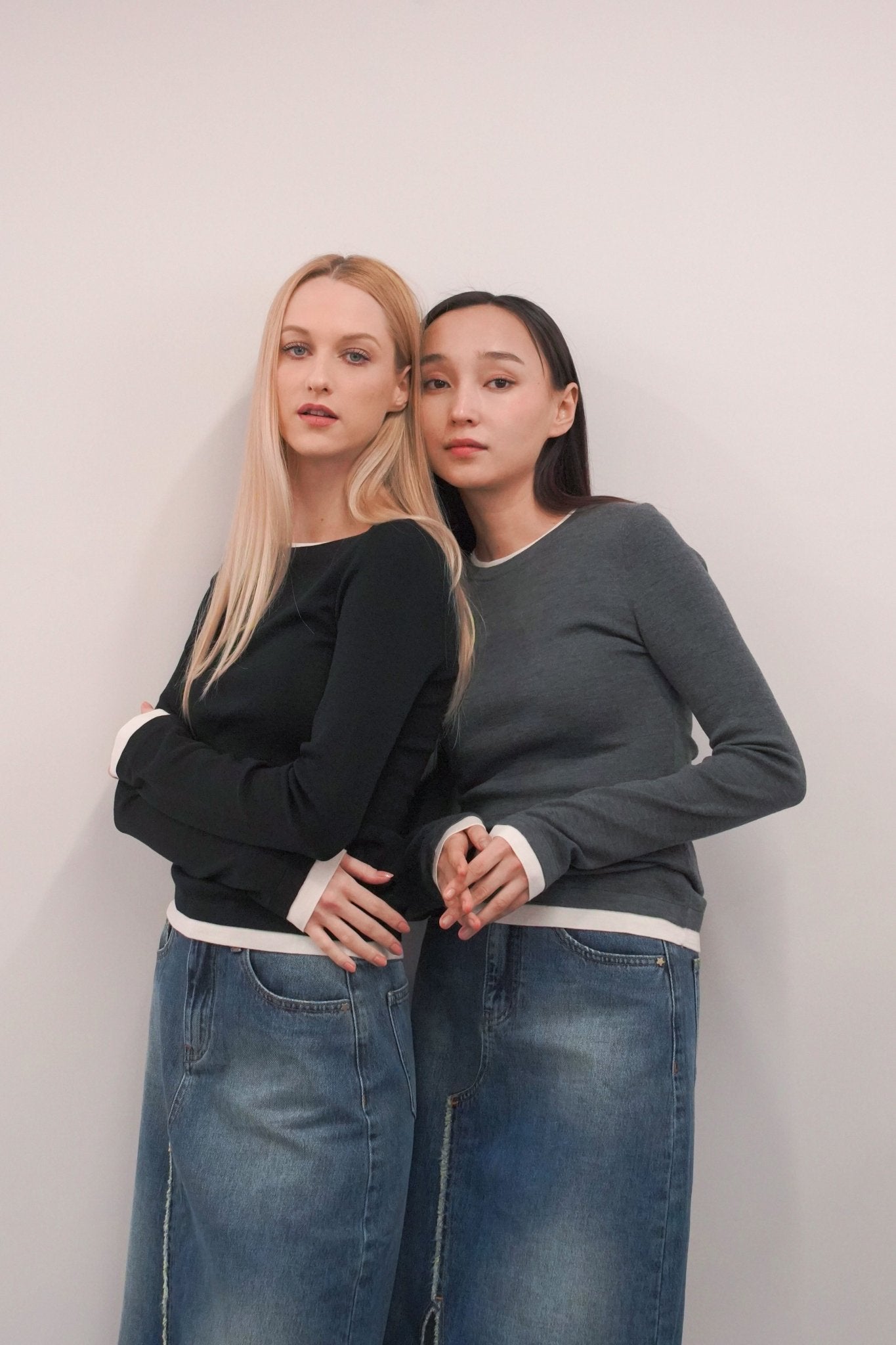 BABA wool top (Black) - STELLAM